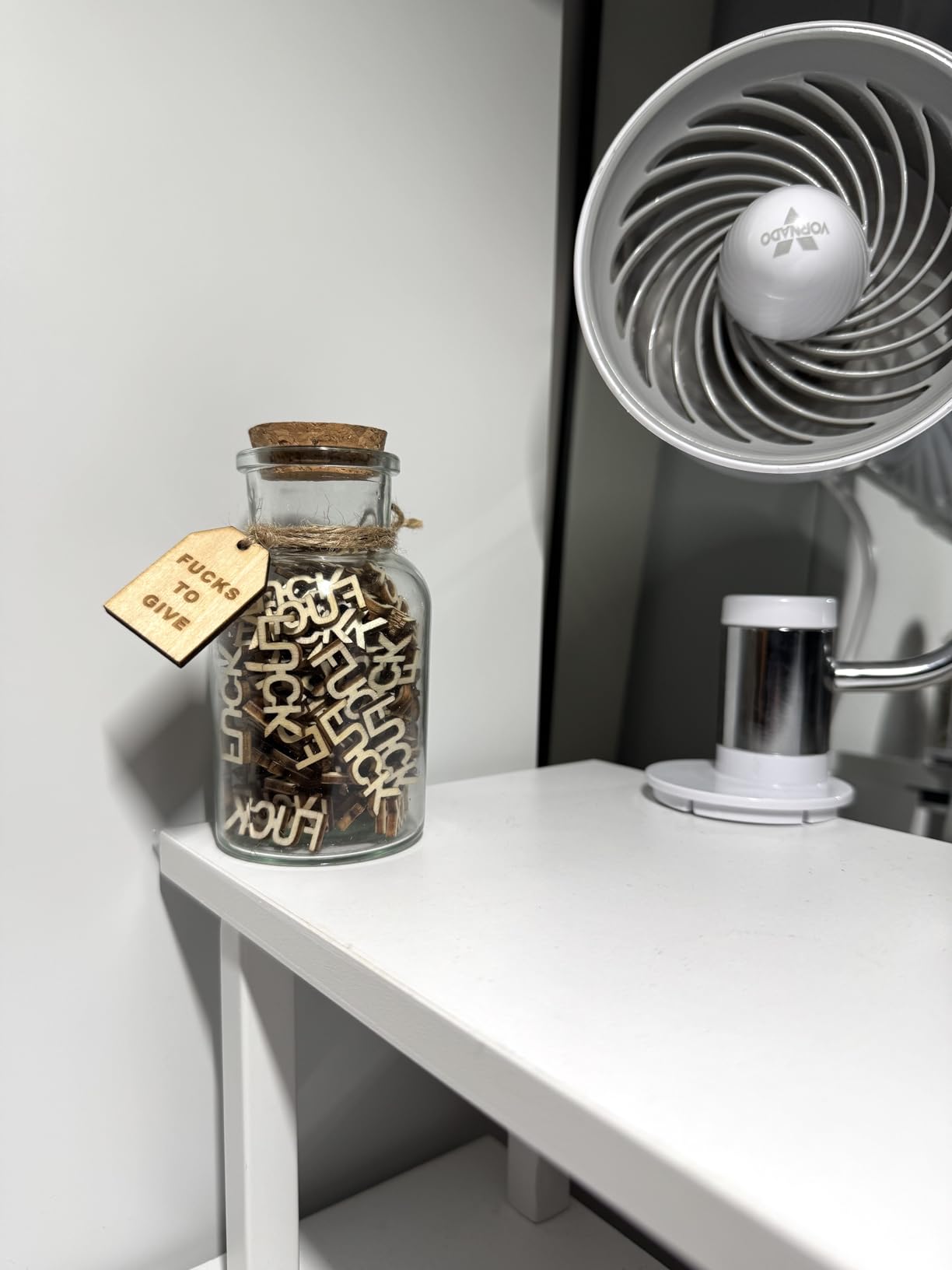 KUMLENMO fuck jar(5oz) Gift Jar,Fucks to Give,Fuck Wooden Cutout Letter Piece Bad Mood Vent Spoof Birthday Day,Holiday, Thanksgiving Christmas Gifts to Friend,Gag Funny Gift customer photo 2