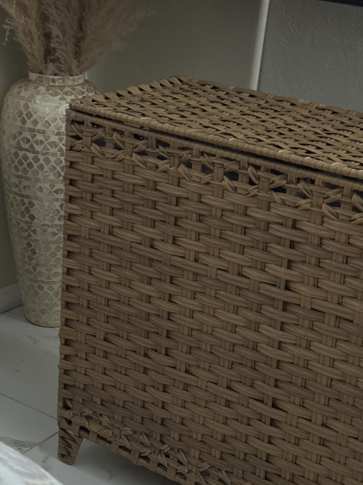 Laundry Hamper with 3 Removable Liner Bags, 132L Laundry Sorter with Lid customer photo 2