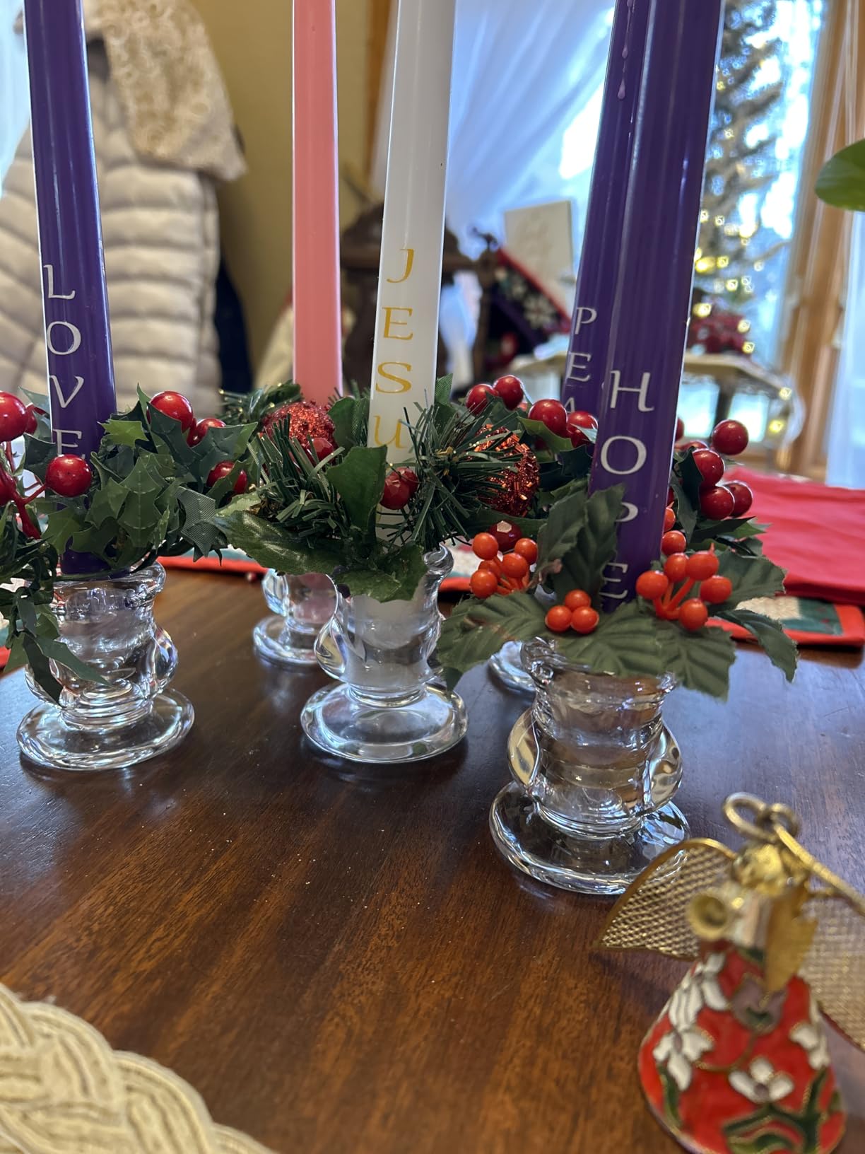 DEYBBY Clear Glass Taper Candle Holders Set of 4 customer photo 1