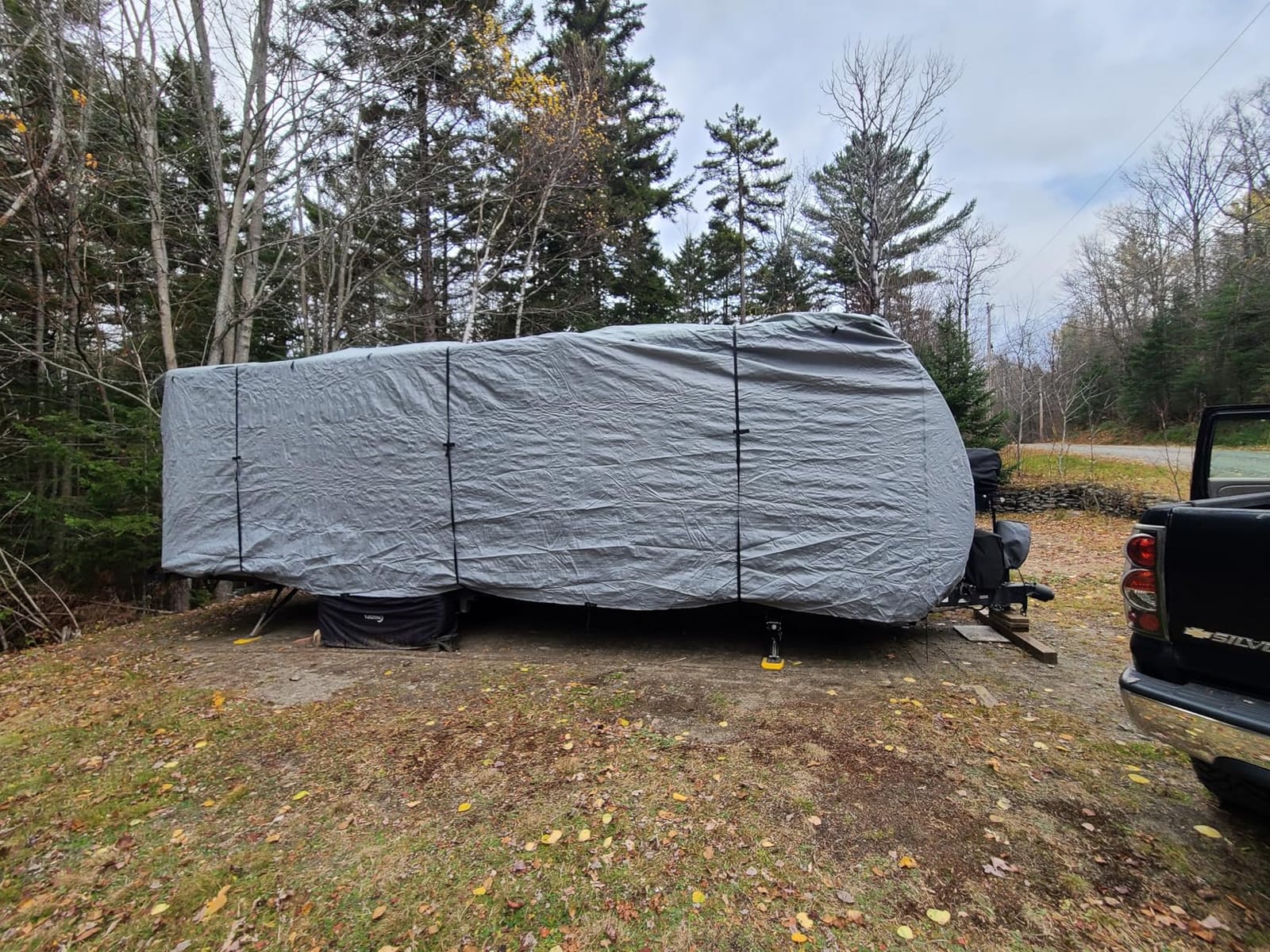 Travel Trailer RV Cover 24' ~ 27', Upgraded 9 Layers Top Waterproof Camper Cover, Heavy Duty Toy Hauler RV Cover for Winter Snow with Tongue Jack Cover, Gutter Covers customer photo 1