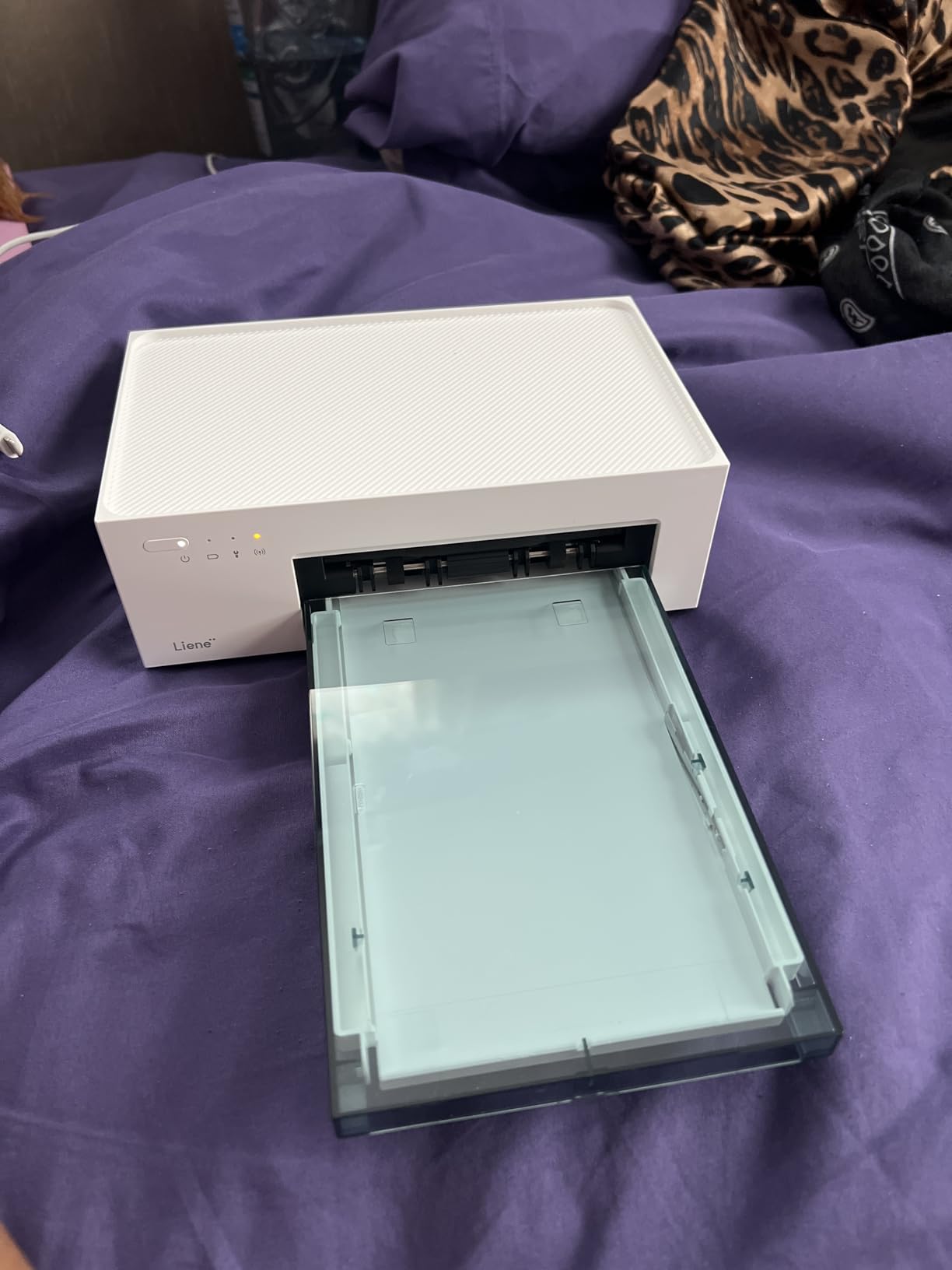 Liene White M200 4x6'' Photo Printer Battery Edition, Wireless Photo Printer for iPhone Android, Dye Sublimation Printing Full-Color Photo 20-Sheet, Portable Picture Printer Ideal for Travel Home Use customer photo 1
