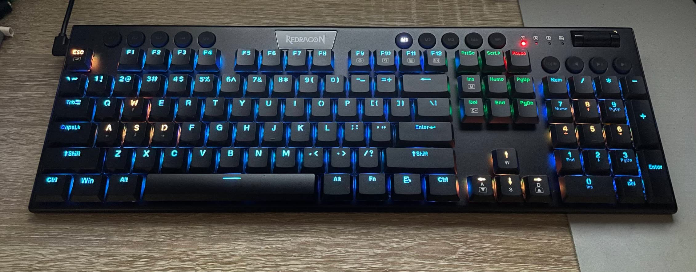 Redragon K619 Horus RGB Mechanical Keyboard, Ultra-Thin Designed Wired Gaming Keyboard w/Low Profile Keycaps, Dedicated Media Control & Linear Red Switch, Pro Software Supported customer photo 1