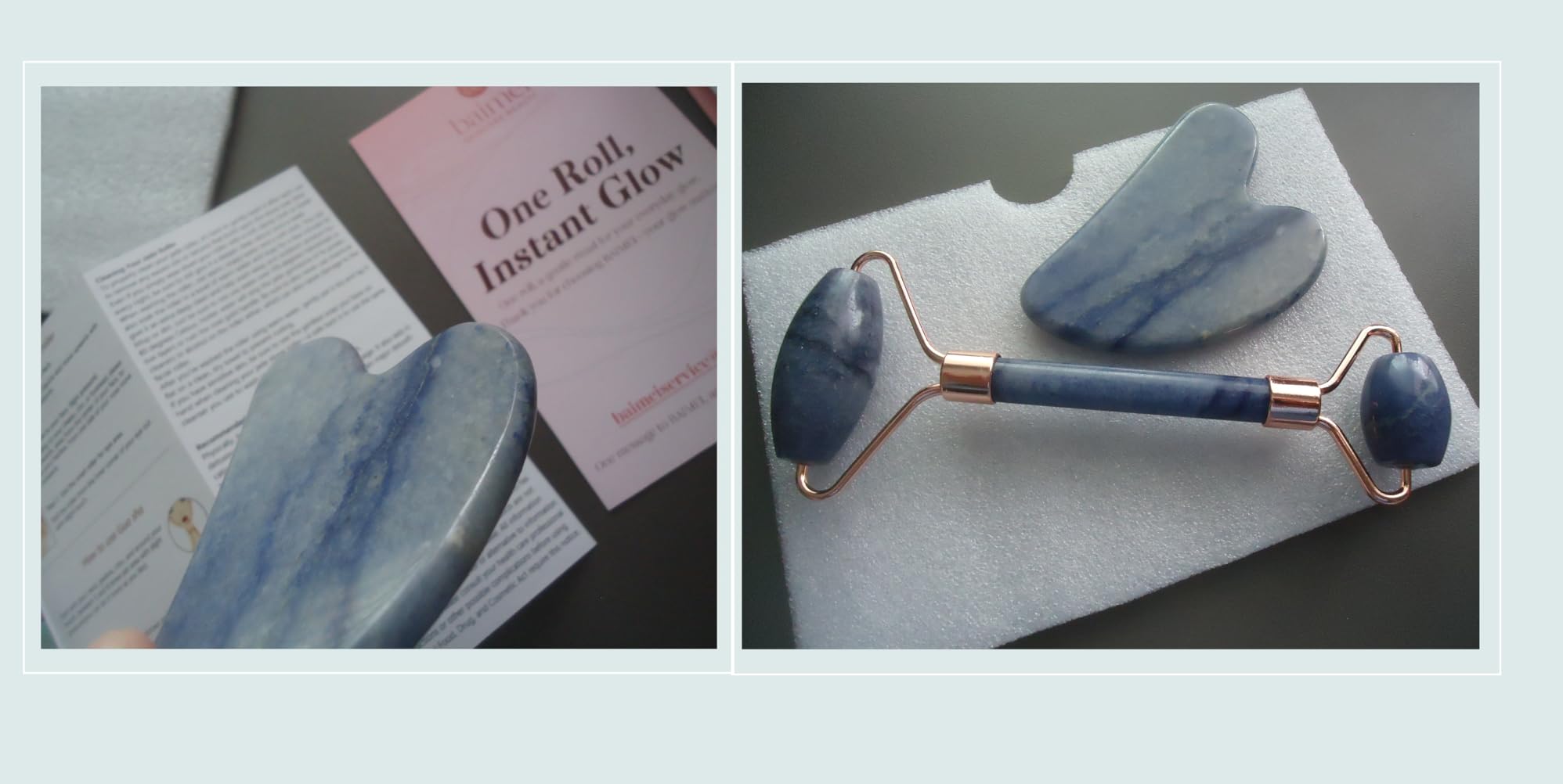 BAIMEI IcyMe Jade Face Roller & Gua Sha Set,Self Care Gifts for Women customer photo 2