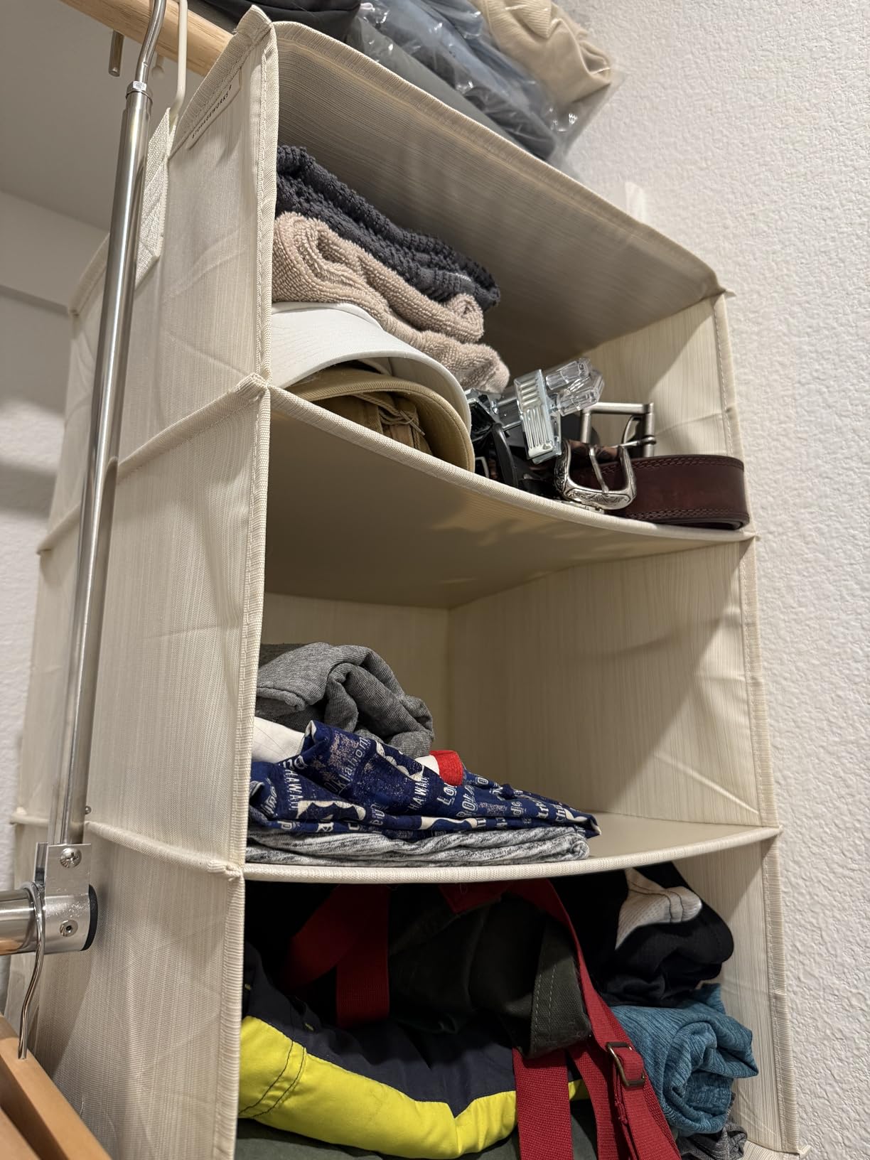StorageWorks Hanging Closet Organizer, 6-Shelf with 2-in-1 Design, Ivory customer photo 1
