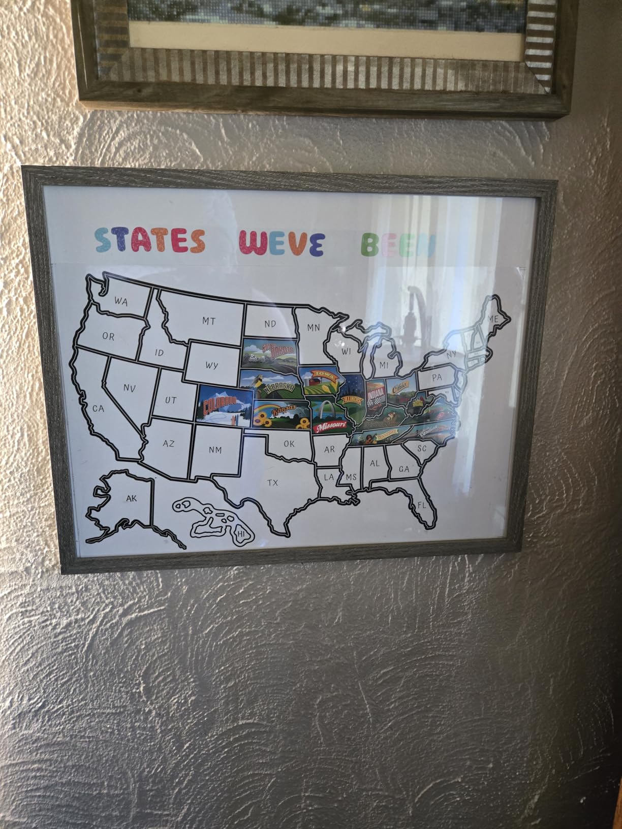RV State Travel USA Map Vinyl Sticker - Camper Trailer Decals for Window with State Flag - Road Trip Map of America - Waterproof, UV Protection for Window, Door or Wall (Popular) customer photo 2