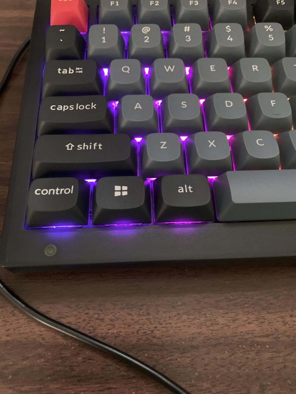 Keychron V1 Wired Custom Mechanical Keyboard, 75% Layout QMK/VIA Programmable Macro with Hot-swappable Keychron K Pro Brown Switch Compatible with Mac Windows Linux (Frosted Black - Translucent) customer photo 2