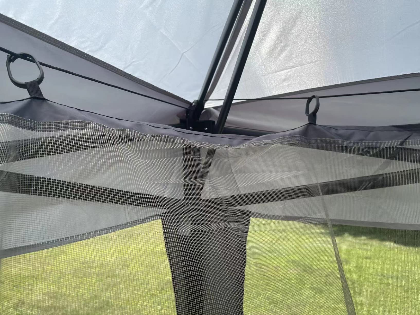 MASTERCANOPY 11x11 ft Pop Up Gazebo with Netting Screen Walls, Brown customer photo 1