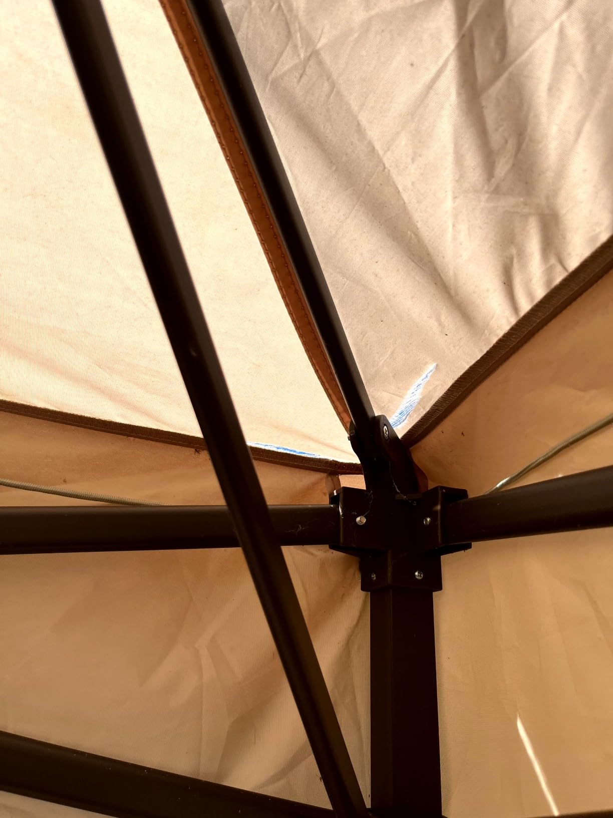 MASTERCANOPY 11x11 ft Pop Up Gazebo with Netting Screen Walls, Brown customer photo 2
