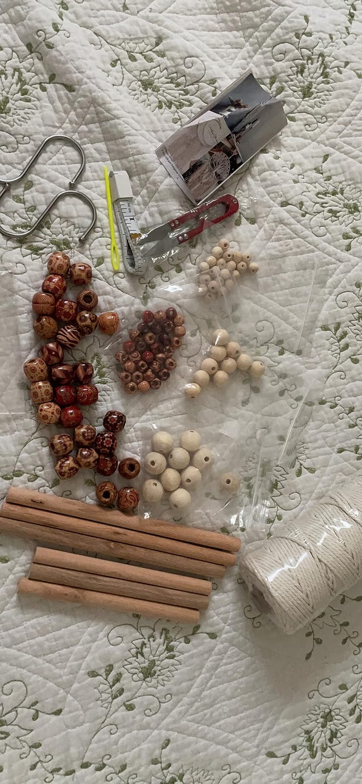 Hdviai 121Pcs Macrame Kit, Macrame Supplies 3mm x 109Yards Macrame Cord for Macrame Kits for Adults Beginners, with Accessories Like 100Pcs Beads and 10Pcs Wooden Rings for Macrame Plant Hanger Kit customer photo 2