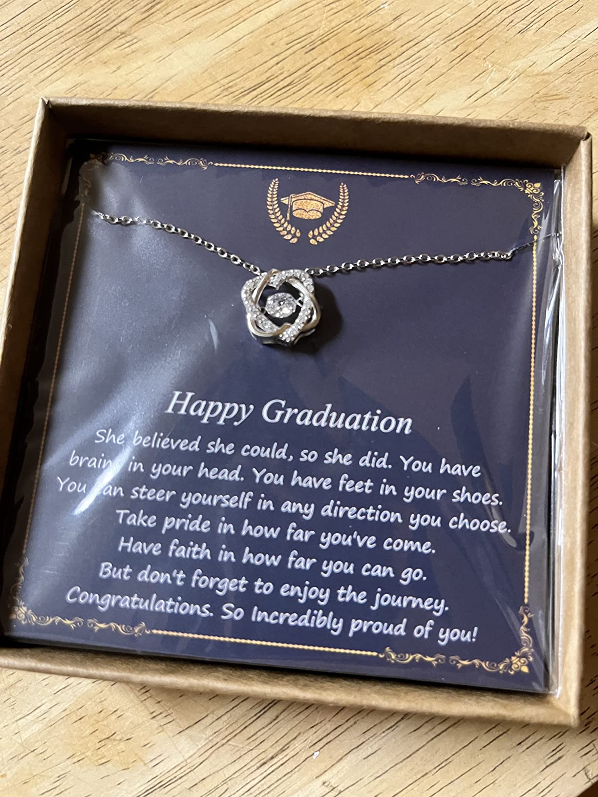 NOURISHLOV Graduation Gifts for Her 2026 College, Sterling Silver Two Interlocking Infinity Heart Necklace, Inspirational Graduation Gift, High School Graduate Gifts for Best Friend or Daughter | Interlocking Heart Necklace, Graduation Necklace for Best Friend or Daughter customer photo 2