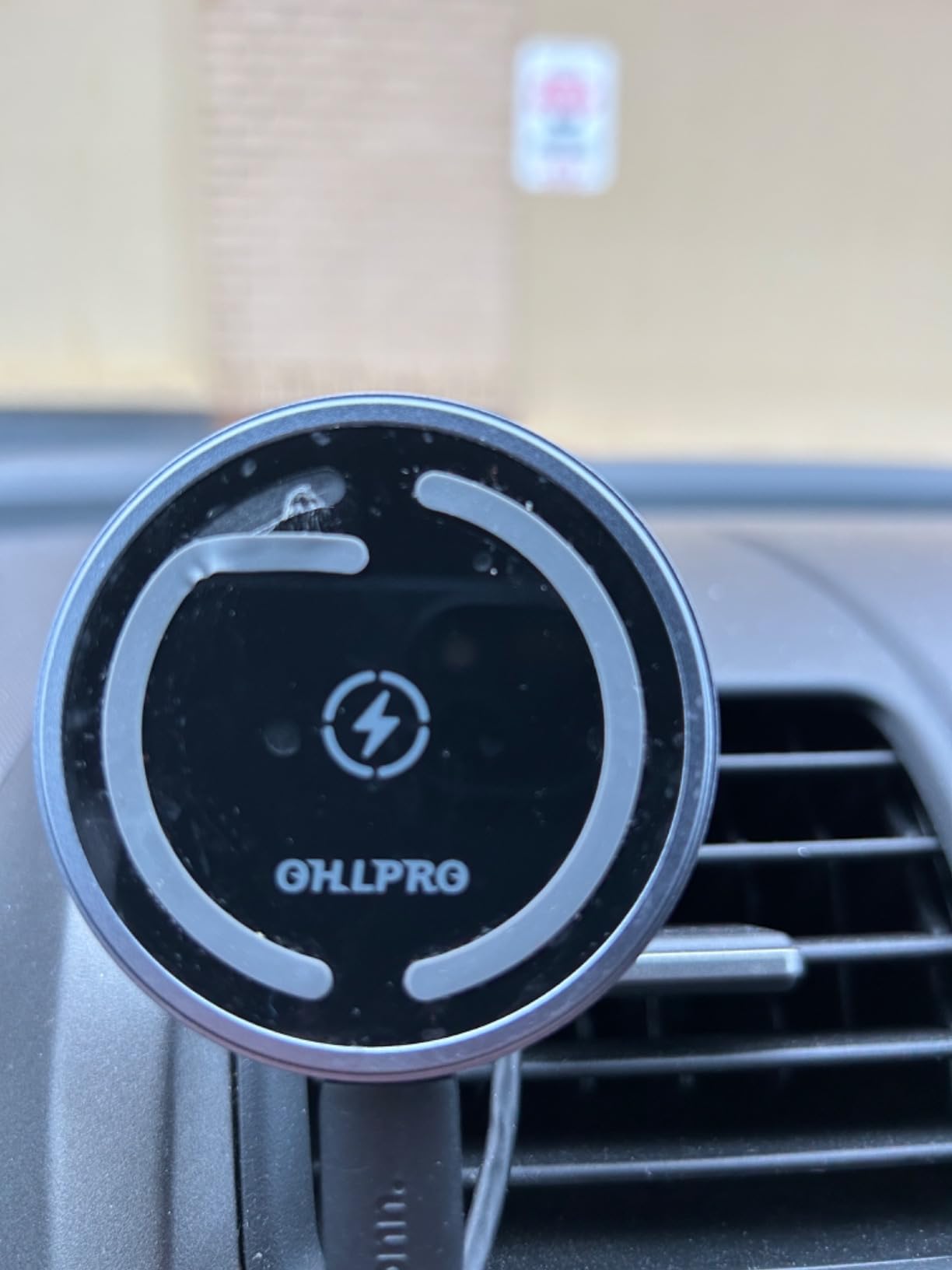 OHLPRO for MagSafe Car Mount Charger iPhone 15W Wireless Car Charger customer photo 1