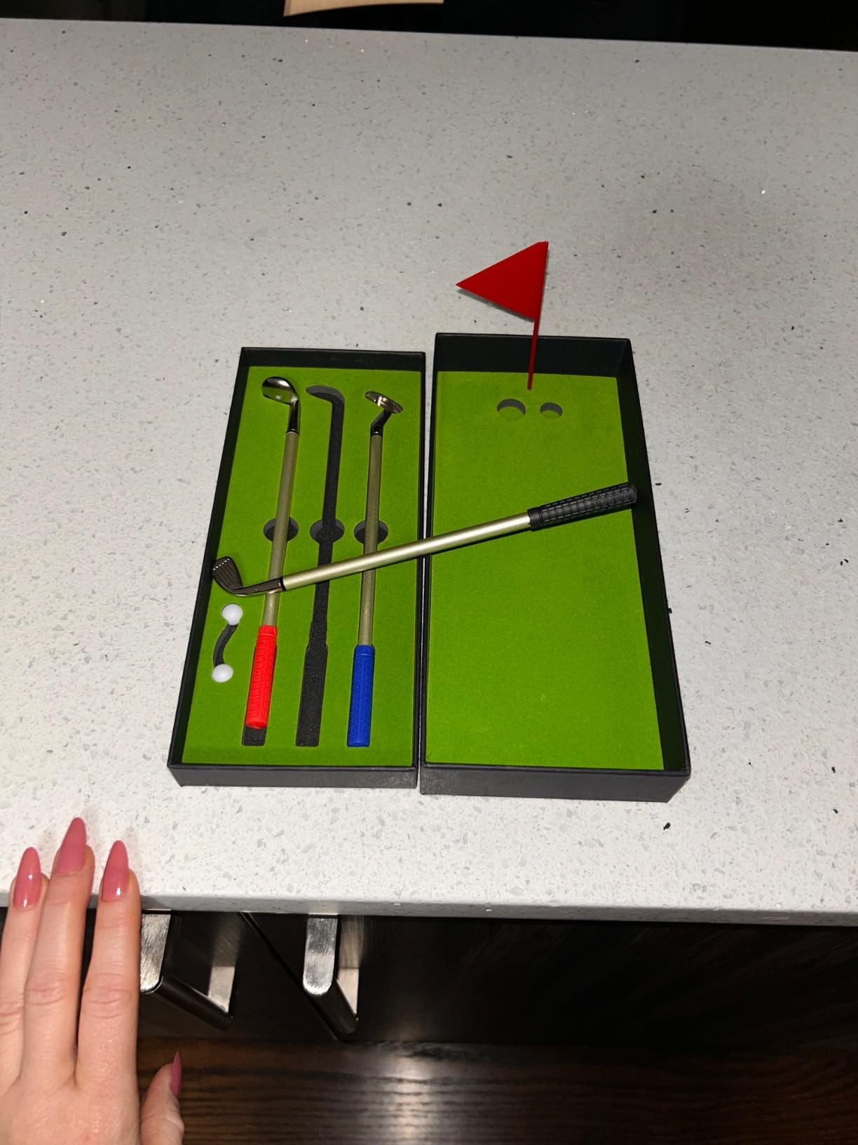 SANTA CASA Golf Pen Set, Mini Desktop Golf Putting Green Game customer photo 2
