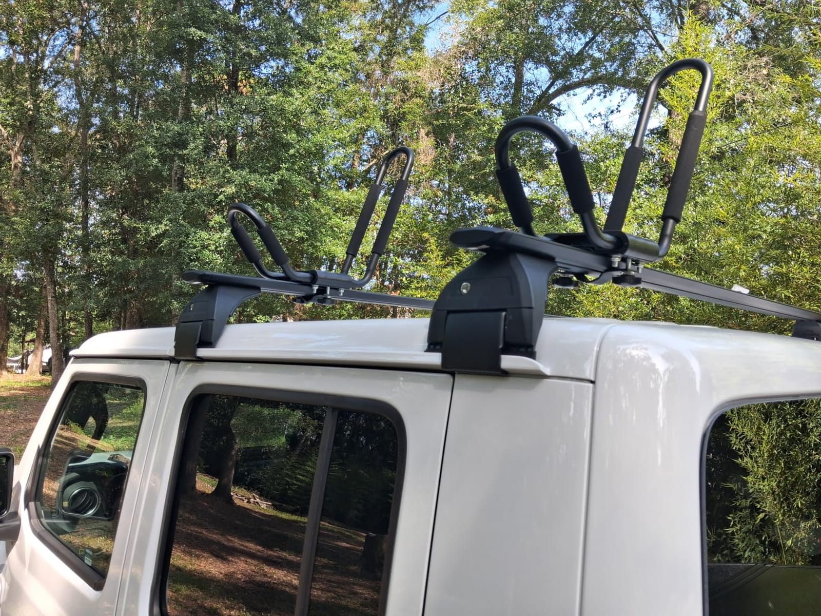 PIRIPARA Kayak Roof Rack 2 Pairs J-Bar Carrier Holder for Canoe, SUV, Cars, Truck, Surf Ski, Car Top Mount Racks for Trip, Set of 4 customer photo 1