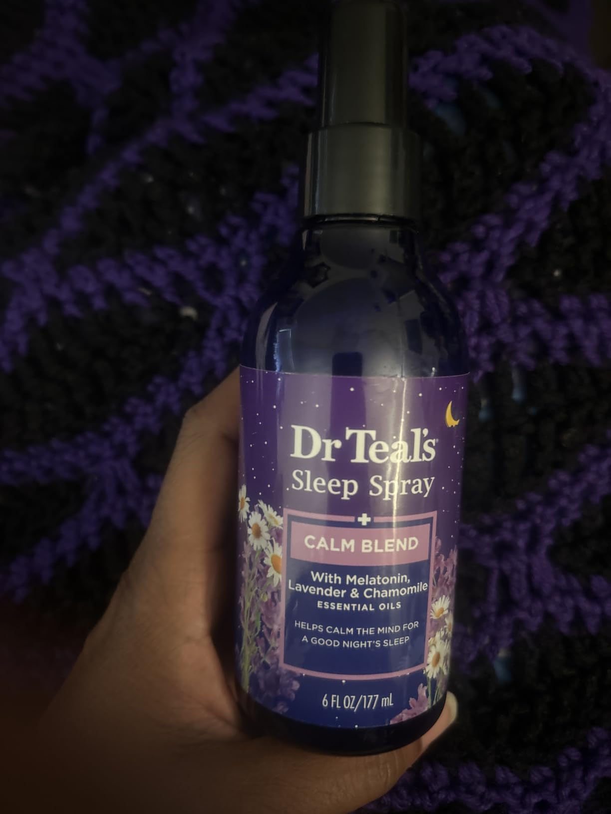 Dr Teal's Calm Blend Spray with Melatonin, Lavender & Chamomile Essential Oils, 6 fl oz (Pack of 3) customer photo 1