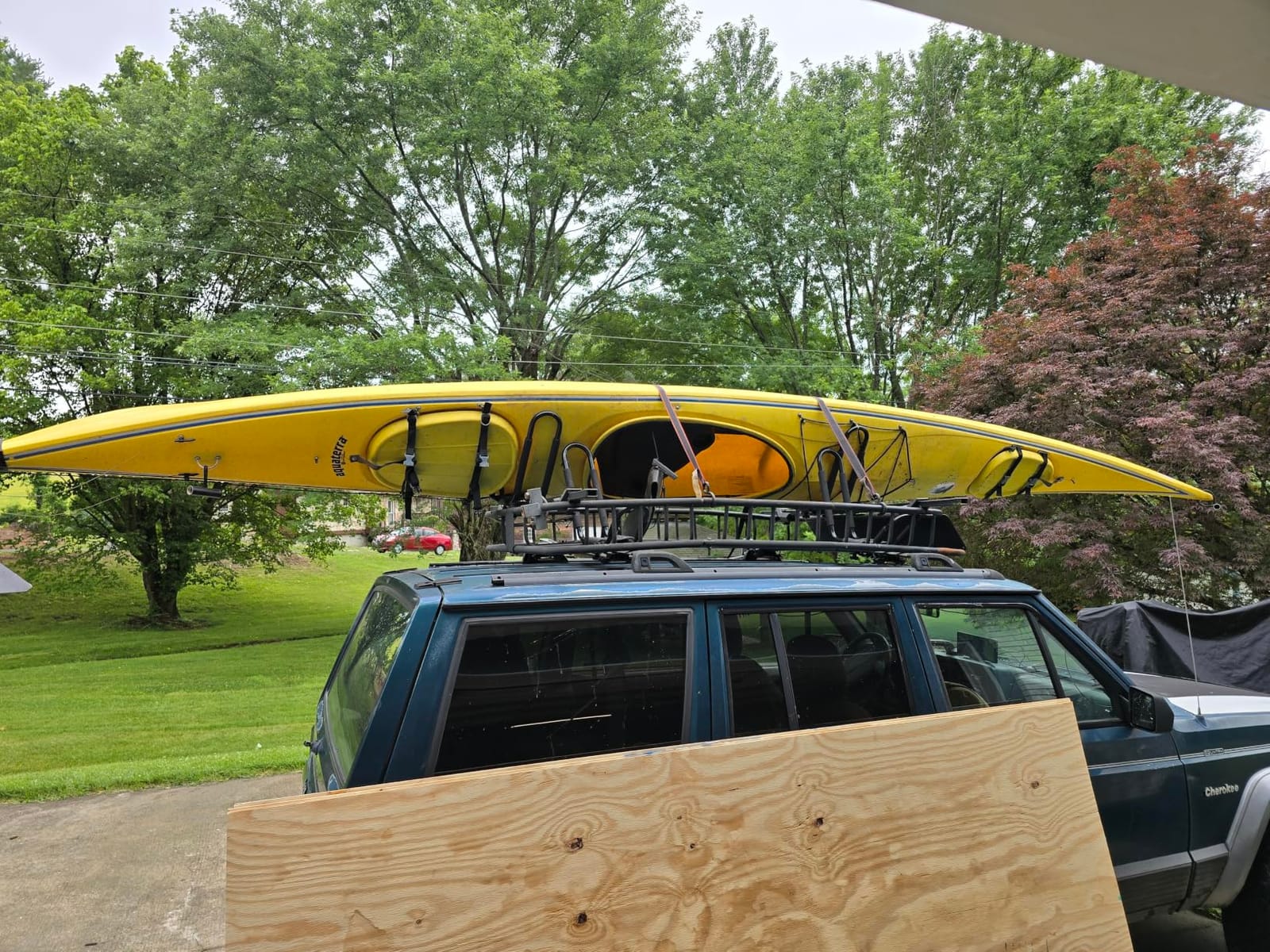 Kayak Roof Rack, 2 Pair J-Bar Roof Rack with 4 Ropes. Heavy Duty Kayak Roof Carrier for Your Canoe SUV and Trucks customer photo 2