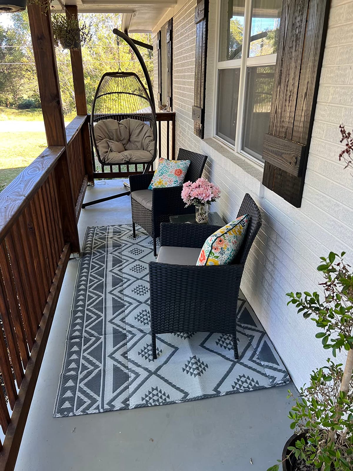 Egg Chair Hammock Chair Basket Chair Hanging Swing Chair UV Resistant Cushion with Stand for Indoor Bedroom Outdoor Garden Backyard customer photo 2