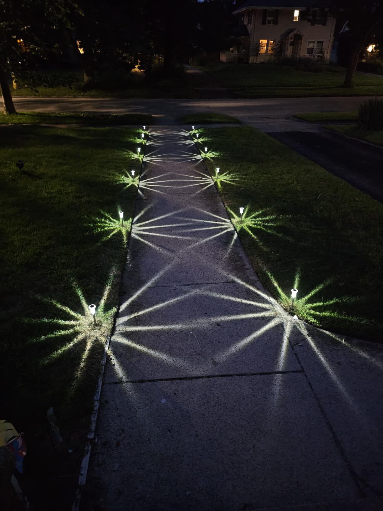 DenicMic Solar Lights Outdoor Waterproof 10 Pack Pathway Lights Cool White customer photo 1