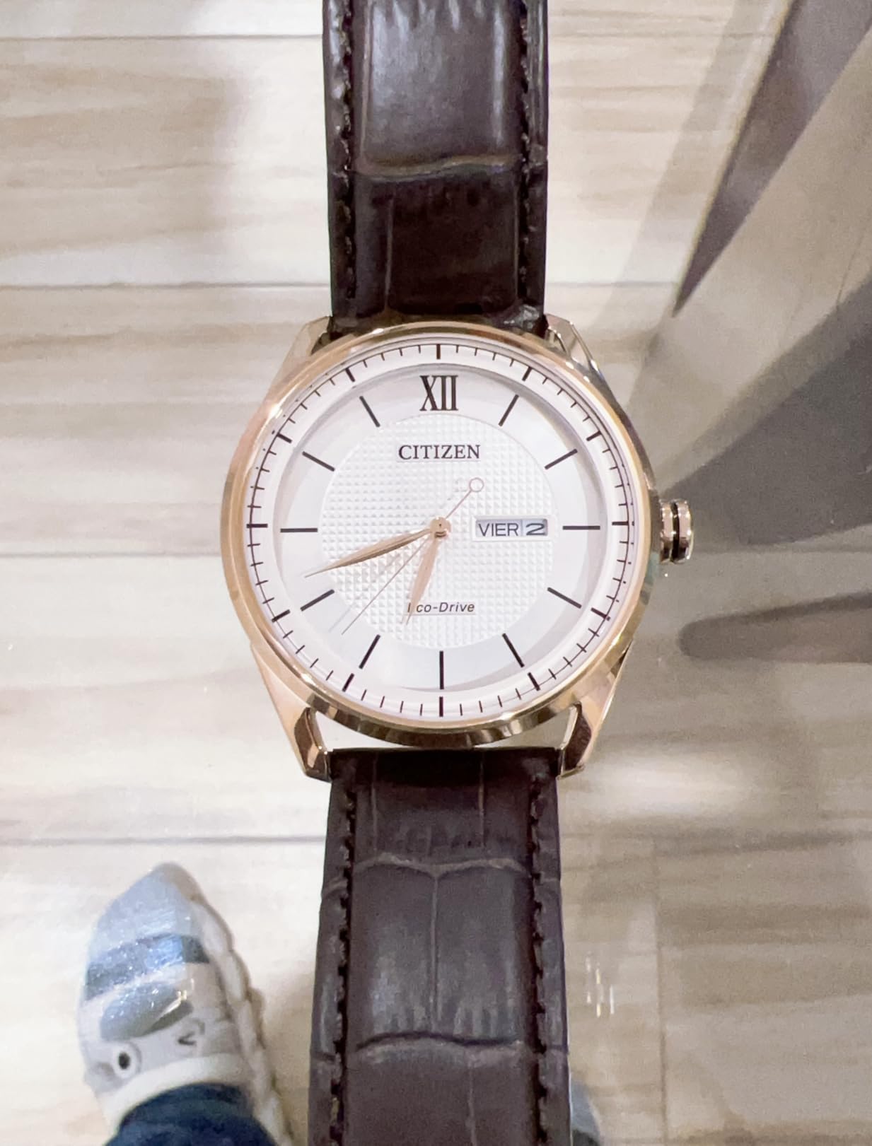 Citizen Men's Classic Eco-Drive Watch with 3-Hand Day and Date customer photo 2