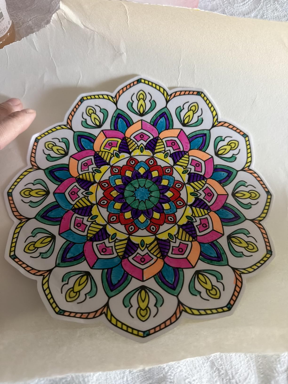 Hula Home Stained Glass Mandala Art Kit - DIY Window Clings with Markers, 10 Suncatchers - Perfect Hobby for Adults, Kids, Teens & Seniors - Ideal Gift for Beginners, Women & Elderly customer photo 1