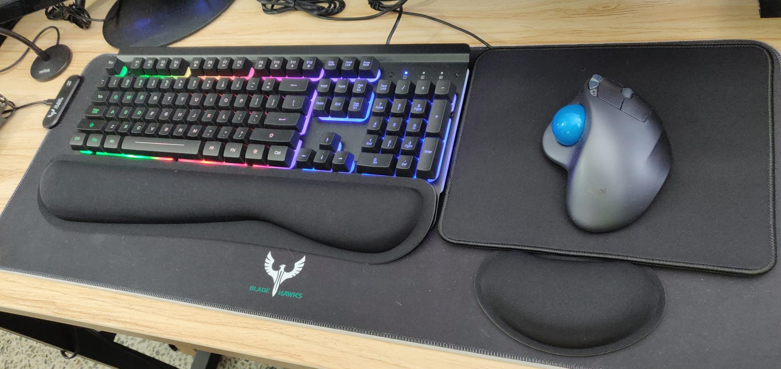 Yolanda Keyboard Wrist Rest Memory Foam, Easy Typing Pain Relief, Keyboard Mouse Pad Set for Computer, Laptop, Home & Office customer photo 1