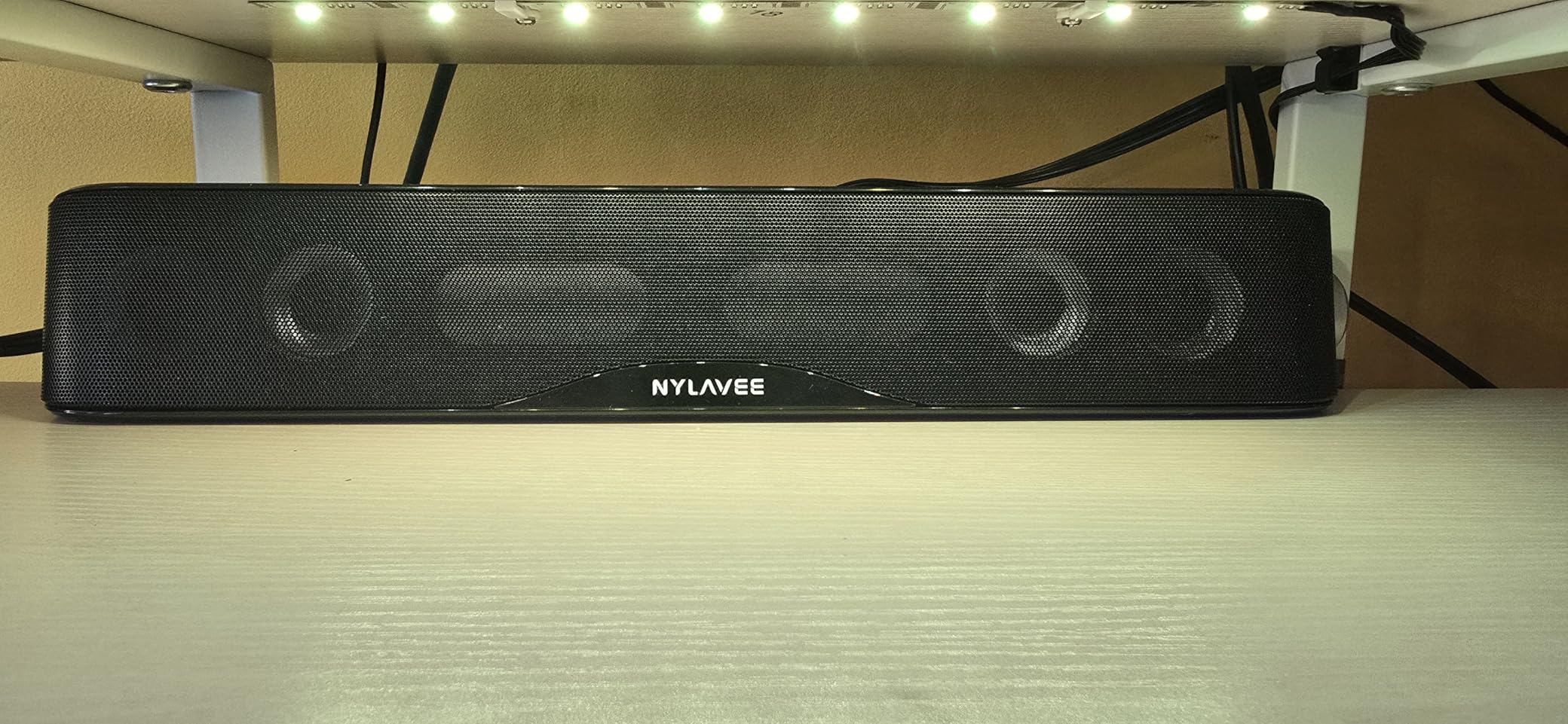 Nylavee Computer Speakers for Desktop PC, Bluetooth & AUX PC Sound Bar | 4-Driver Hi-Fi Stereo Sound, USB A/C Power, Built-in Mic and Headphone Jack, PC Speakers for Desktop, Laptop, Monitor customer photo 1