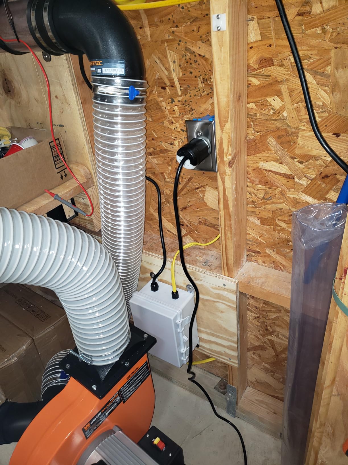 WEN DC1300 1,300 CFM 14-Amp 5-Micron Woodworking Dust Collector with 50-Gallon Collection Bag and Mobile Base , Black customer photo 1
