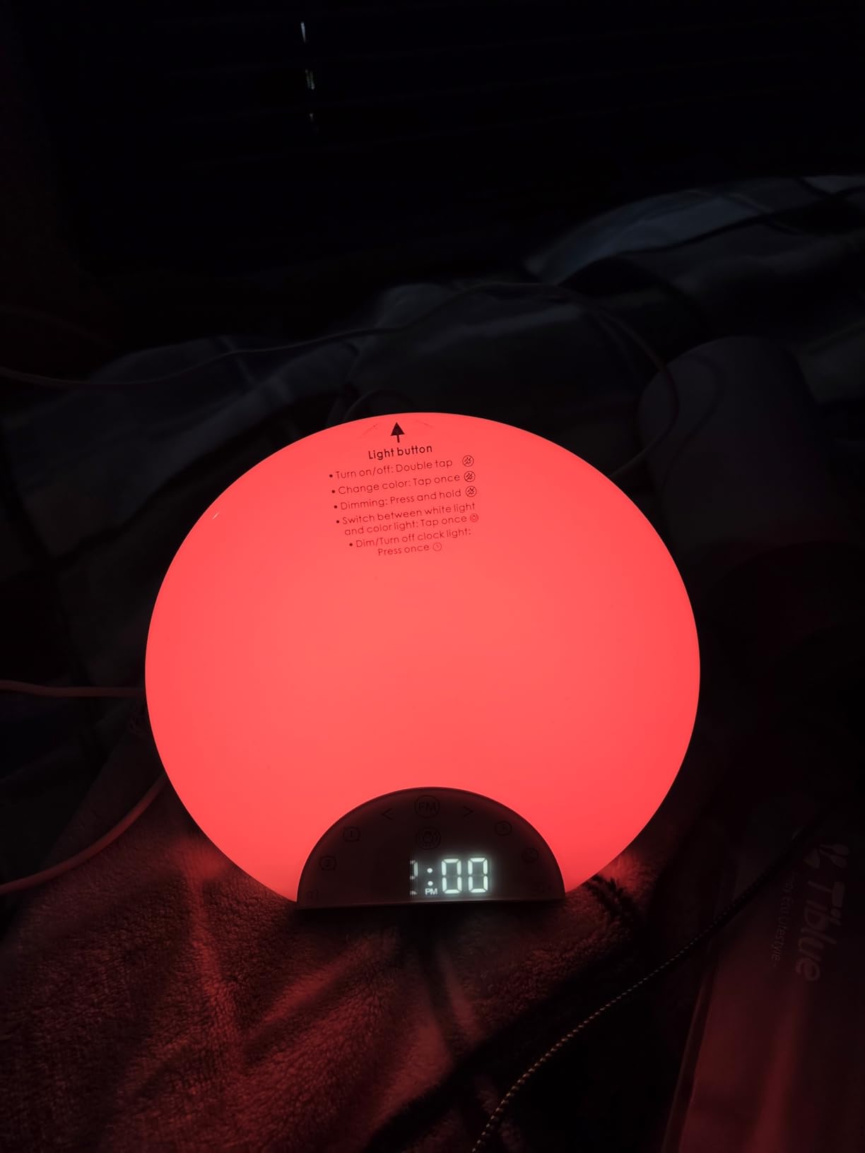 ANTDALIS Sunrise Alarm Clock Wake Up Light for Kids, Adults, Heavy Sleepers with Dual Alarms, Snooze, Sleep Aid with 7 Nature Sounds for Bedrooms with 8 Colors Night Light, FM Radio, Gift Ideas customer photo 2