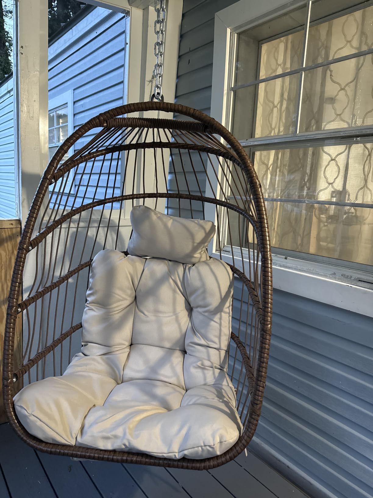 BULEXYARD Outdoor Patio Egg Chair Without Stand, Foldable Swing Chair customer photo 1