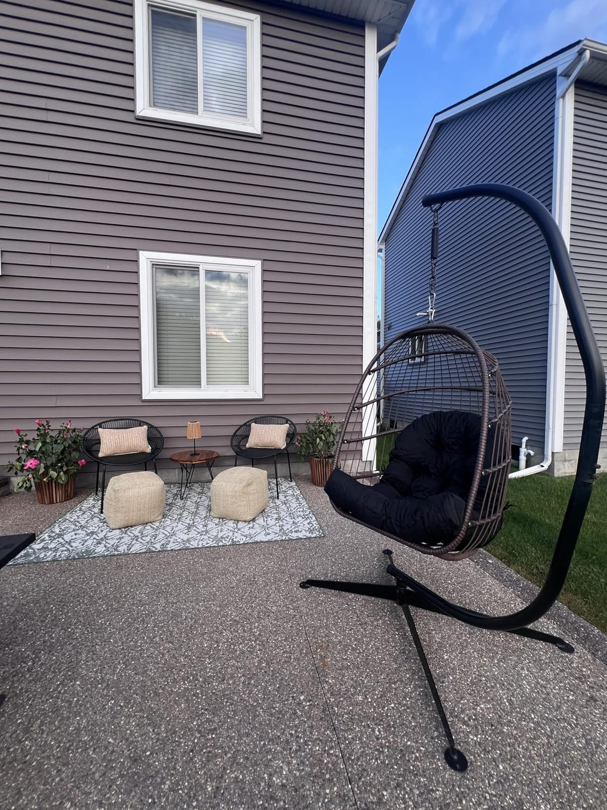 BULEXYARD Outdoor Patio Egg Chair Without Stand, Foldable Swing Chair customer photo 2