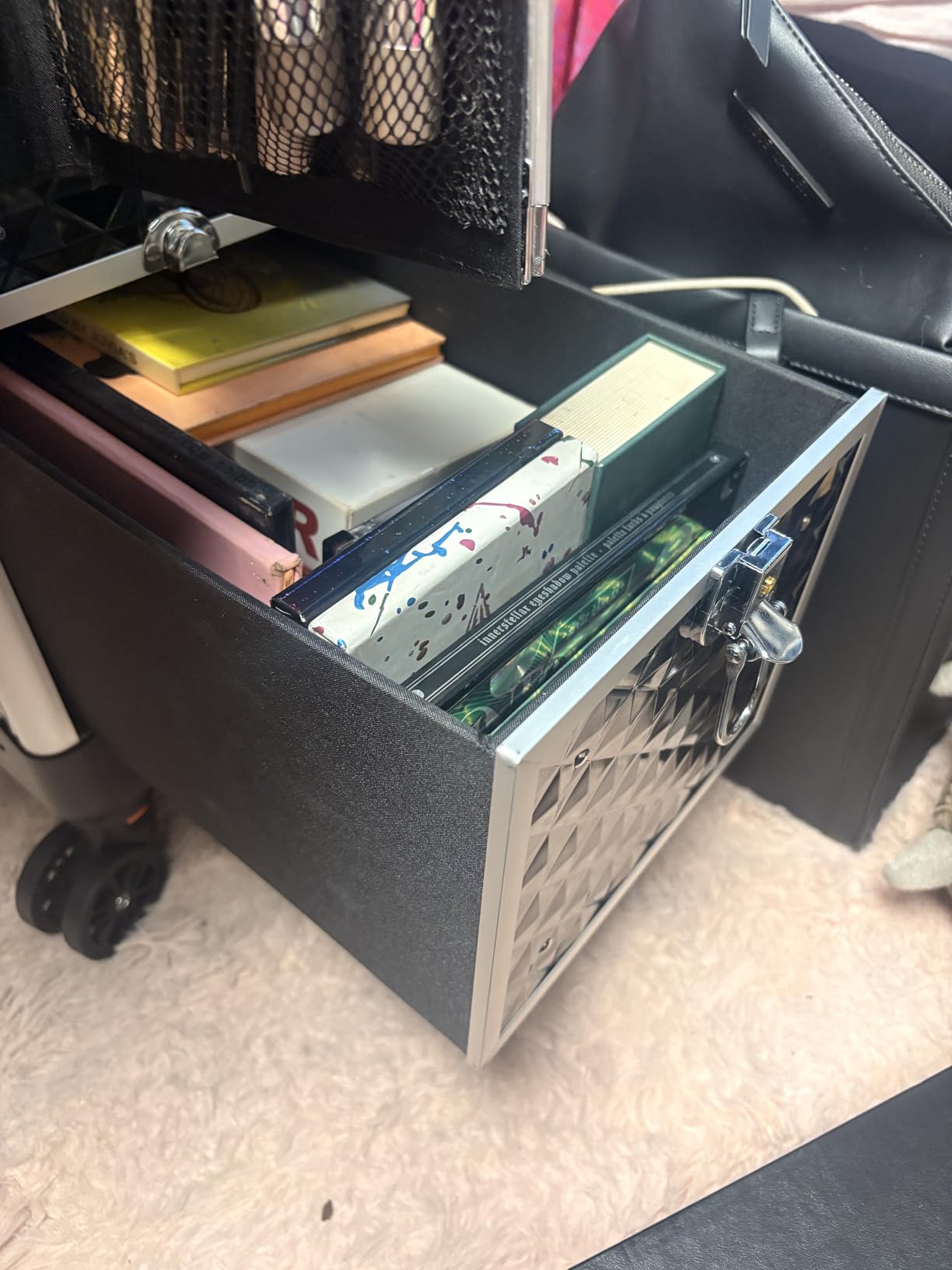 Professional Makeup Train Case Extendable Cosmetology Case on wheels customer photo 1