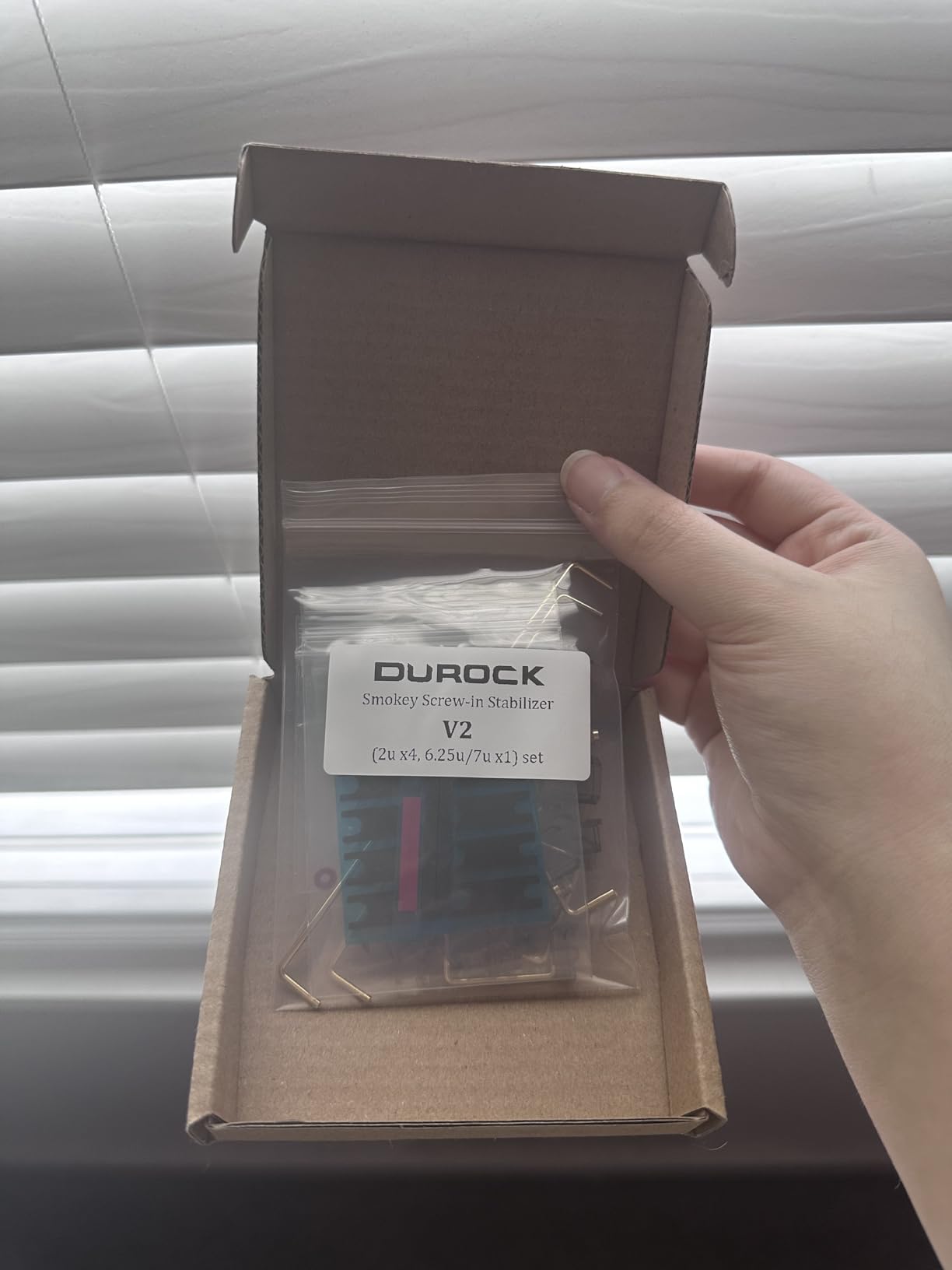 DUROCK Stabilizers V3, Screw in Stabilizers with 2u, 6.25u, 7u Wires, PCB Mount for Mechanical Keyboards (Smokey 80% Kit) customer photo 1