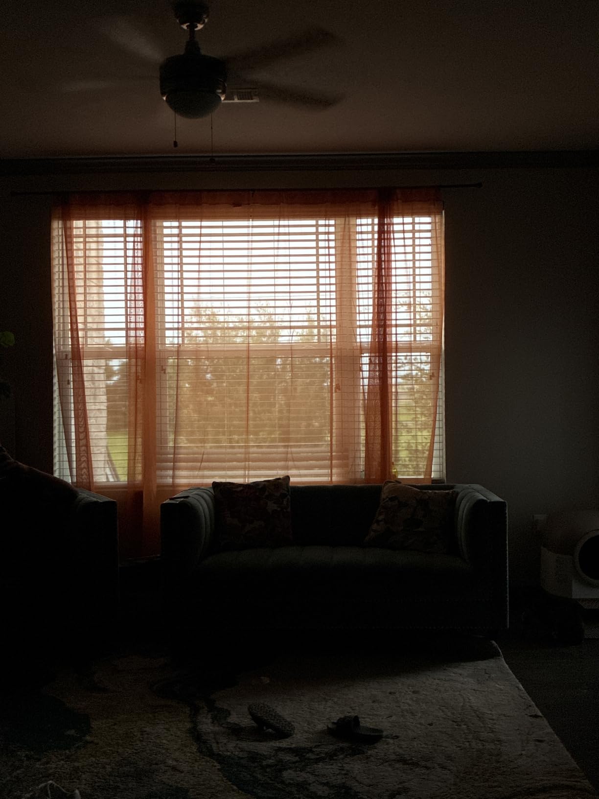 OWENIE White Sheer Curtains 84 inches Long 2 Panels Set for Living Room customer photo 2