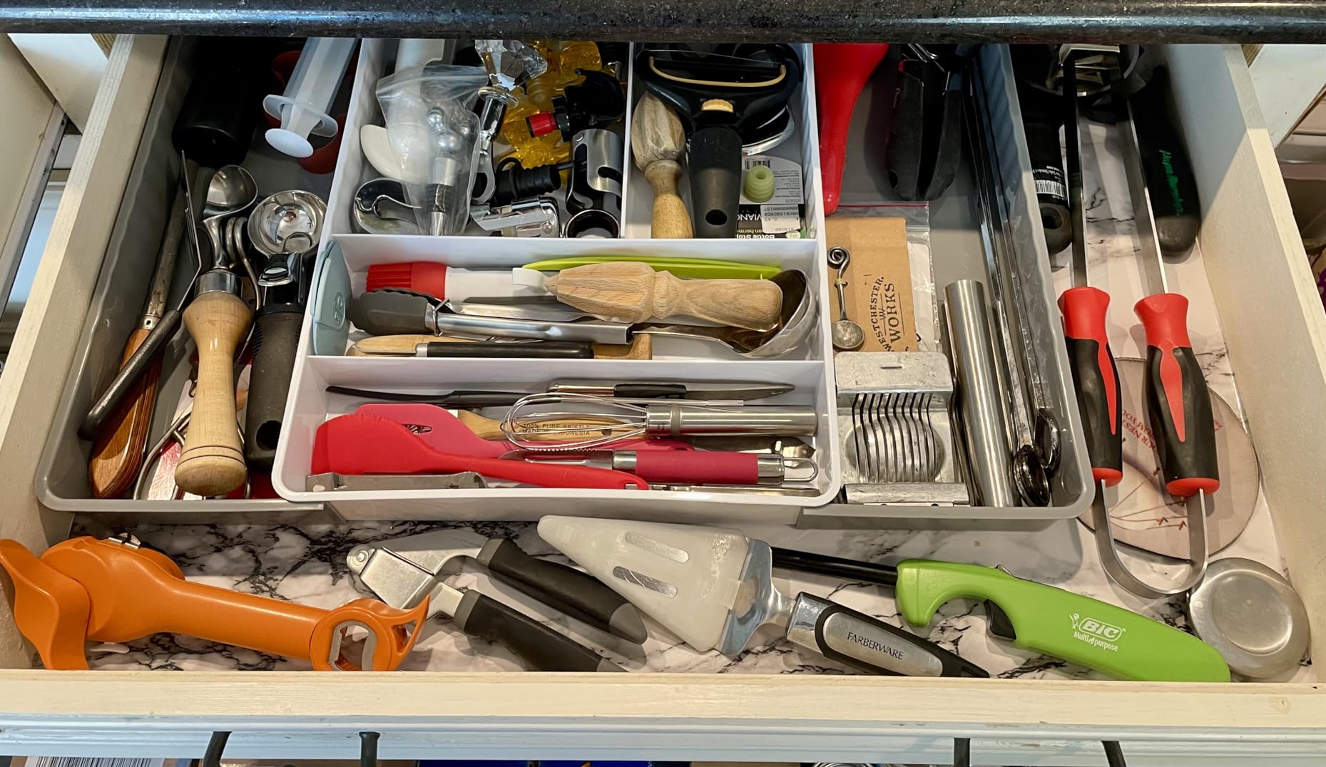 Simple Houseware Expandable Kitchen Drawer Flatware Organizer, Gray customer photo 1
