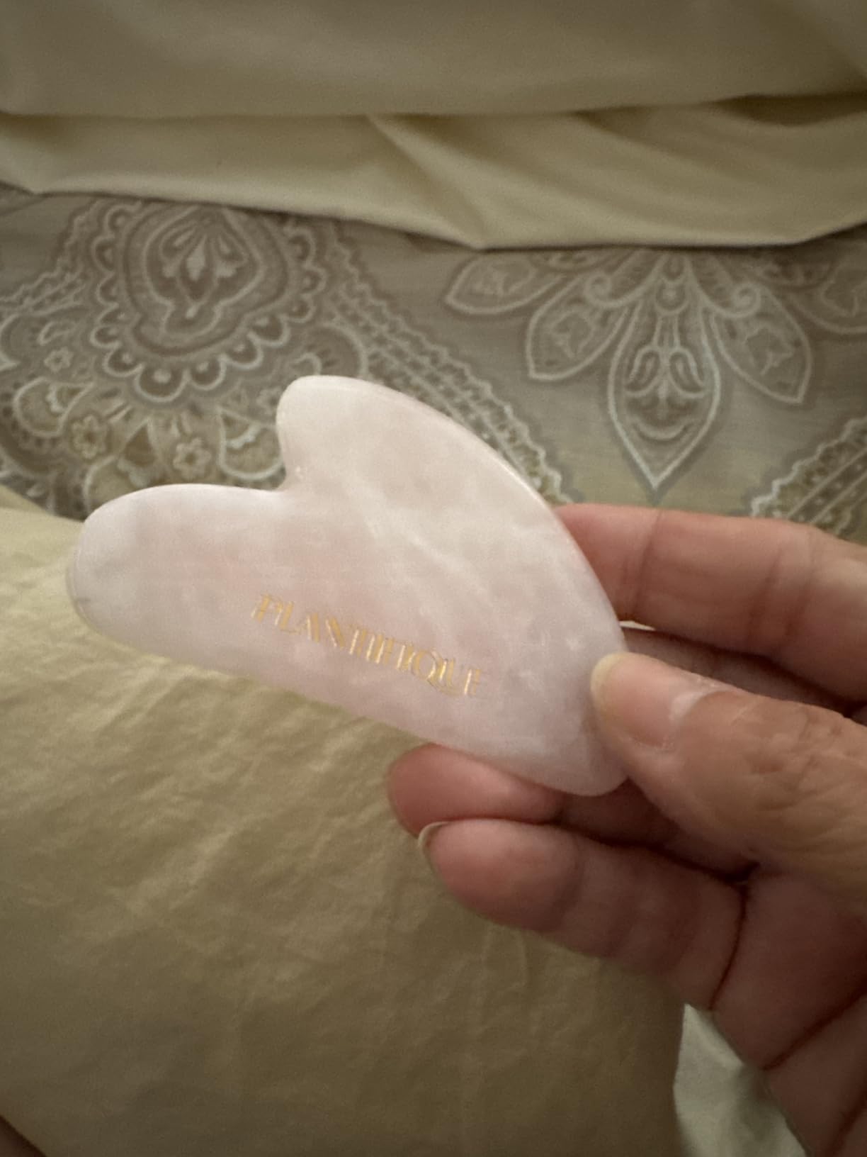PLANTIFIQUE Gua Sha Facial Tools | Gifts | Massage Tool | Jawline Sculptor | Face Sculpting Tool for Your Skin Care Routine | Jade Guasha customer photo 1