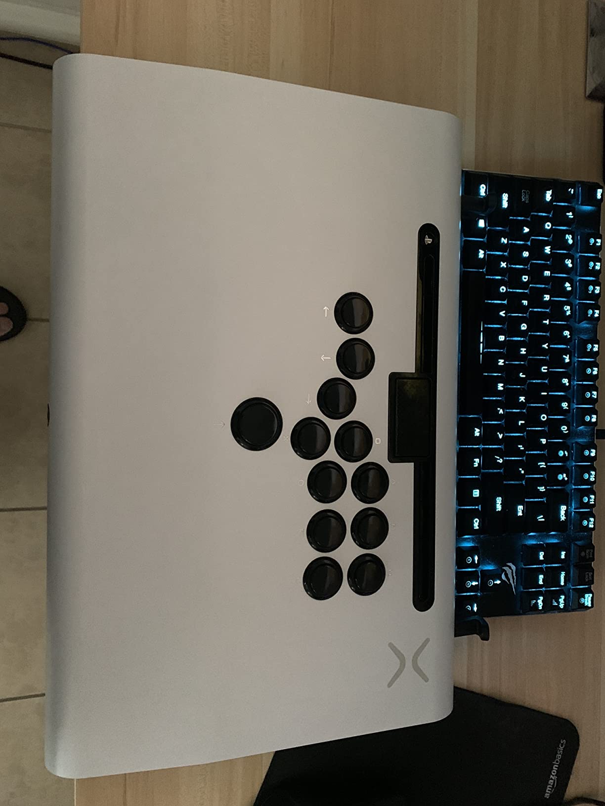 Victrix Pro FS-12 Esports Playstation Fight Stick All Button Arcade Controller for Playstation 5 / PS5, PS4, PC, Tournament Grade 12-Button Sanwa Denshi, Durable Aluminum, Detachable Joystick, Lockable Control Bar for Fighting Games (White) customer photo 1