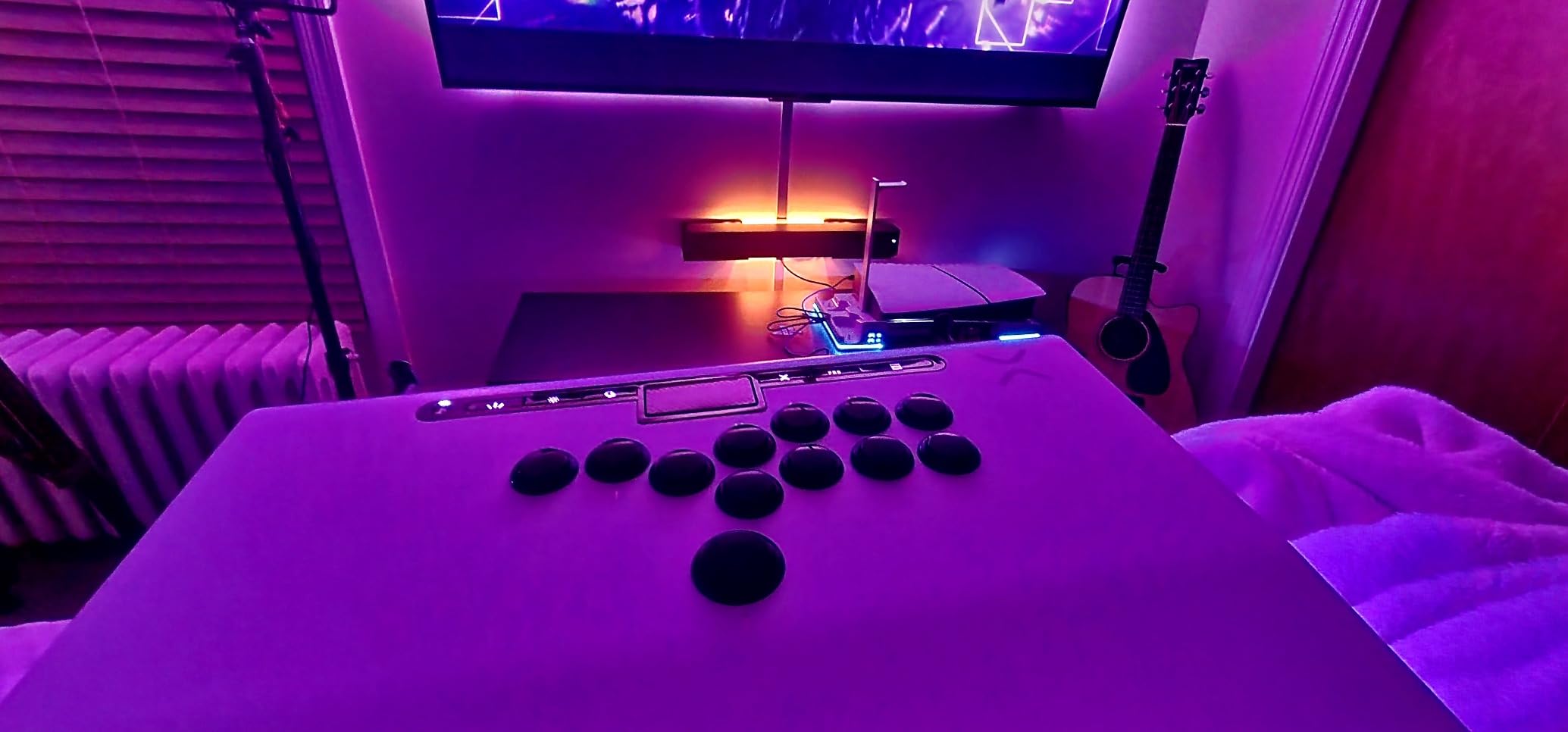 Victrix Pro FS-12 Esports Playstation Fight Stick All Button Arcade Controller for Playstation 5 / PS5, PS4, PC, Tournament Grade 12-Button Sanwa Denshi, Durable Aluminum, Detachable Joystick, Lockable Control Bar for Fighting Games (White) customer photo 2