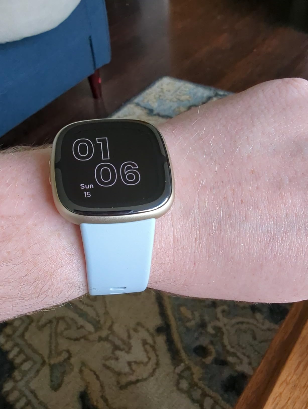 Fitbit Sense 2 Health and Fitness Smartwatch - Lunar White/Platinum | with Stress and Sleep Tools - 3-Month Google Health Premium Membership Included - ECG App, SpO2, 24/7 Heart Rate, and GPS customer photo 2