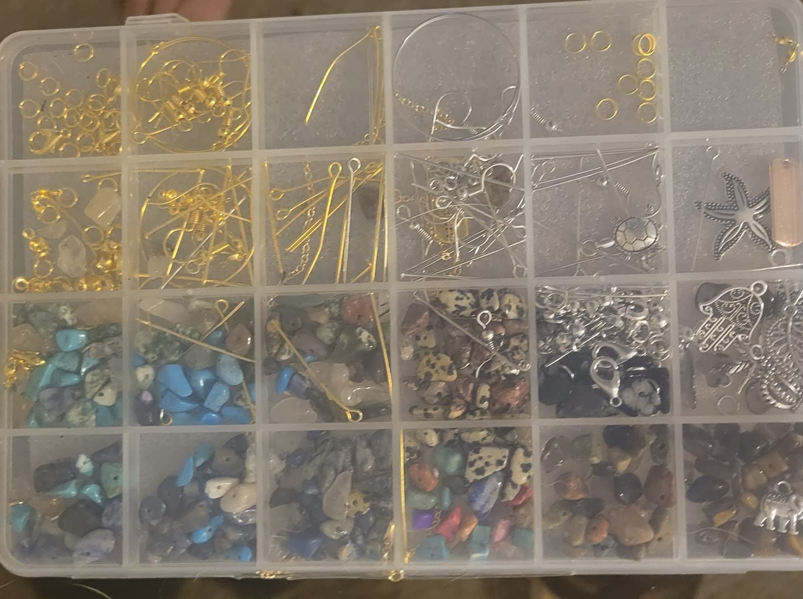 Quefe 56 Colors 1800pcs Crystal Beads Jewelry Making Supplies Kit customer photo 2