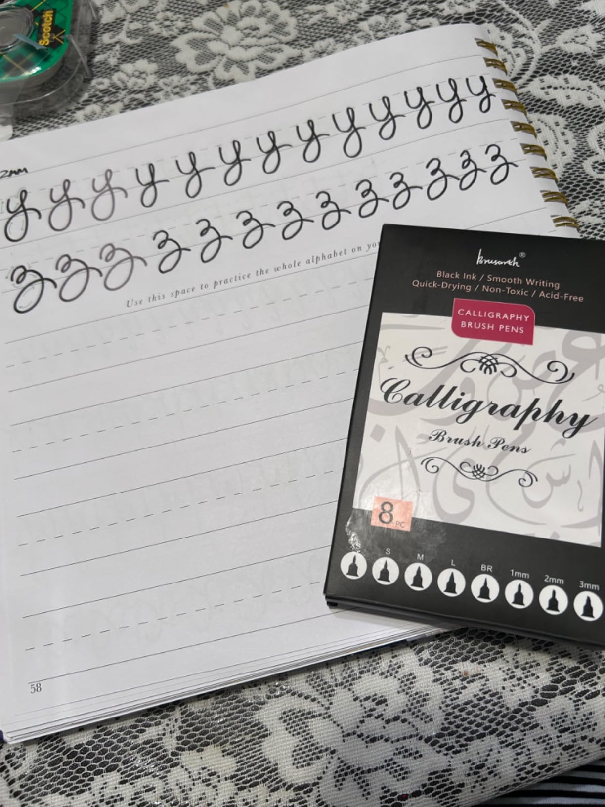 Brusarth Calligraphy Pens for Writing, Hand Lettering Pens, 10 Size customer photo 1