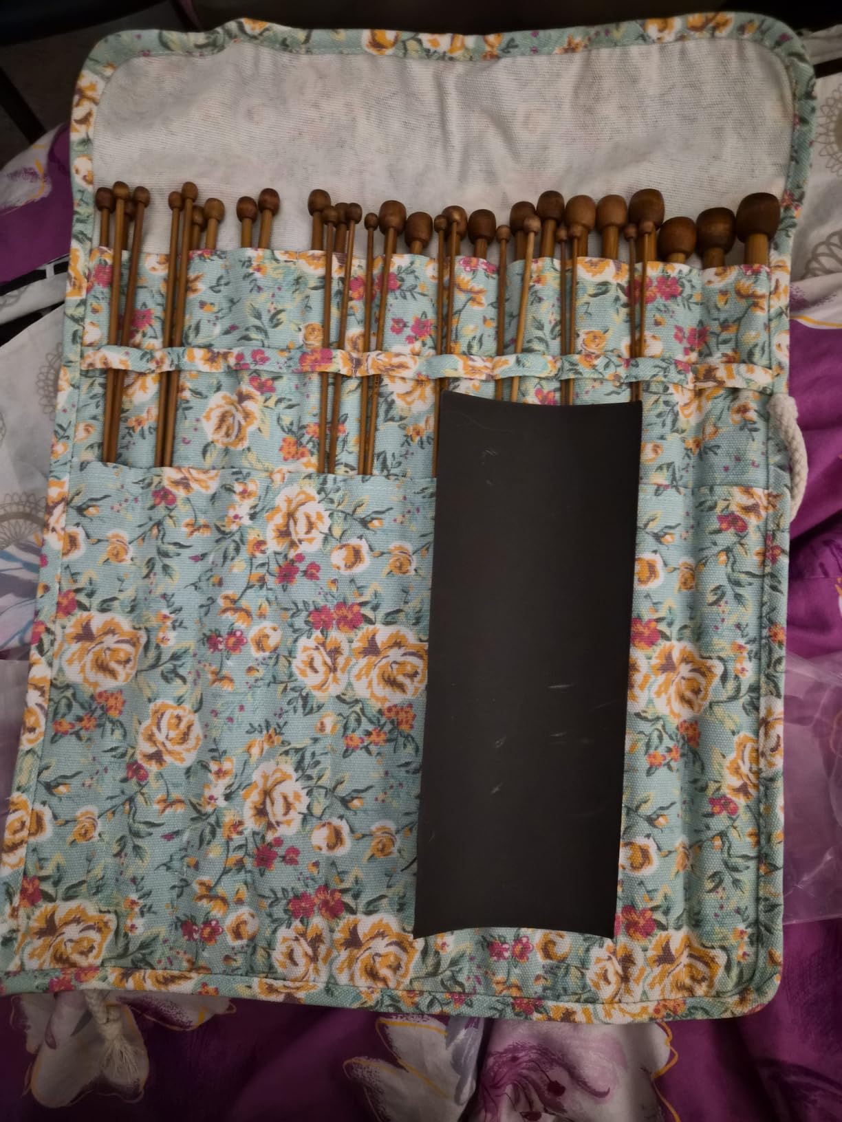 Aeelike 18 Pairs Bamboo Knitting Needles Set, 2mm-8mm Wood Needle, Type A customer photo 2