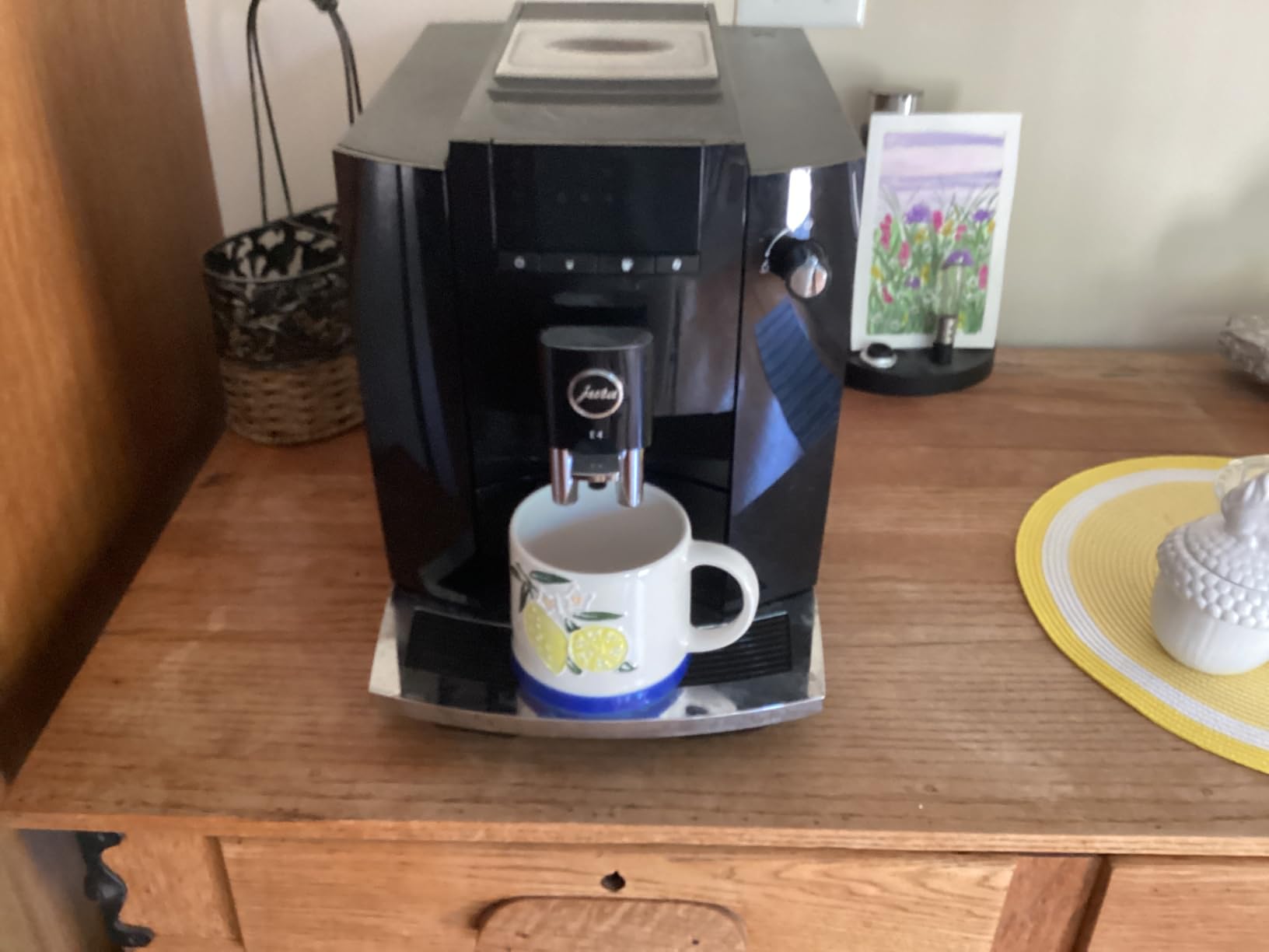 E4 Piano Black Automatic Coffee Machine customer photo 1