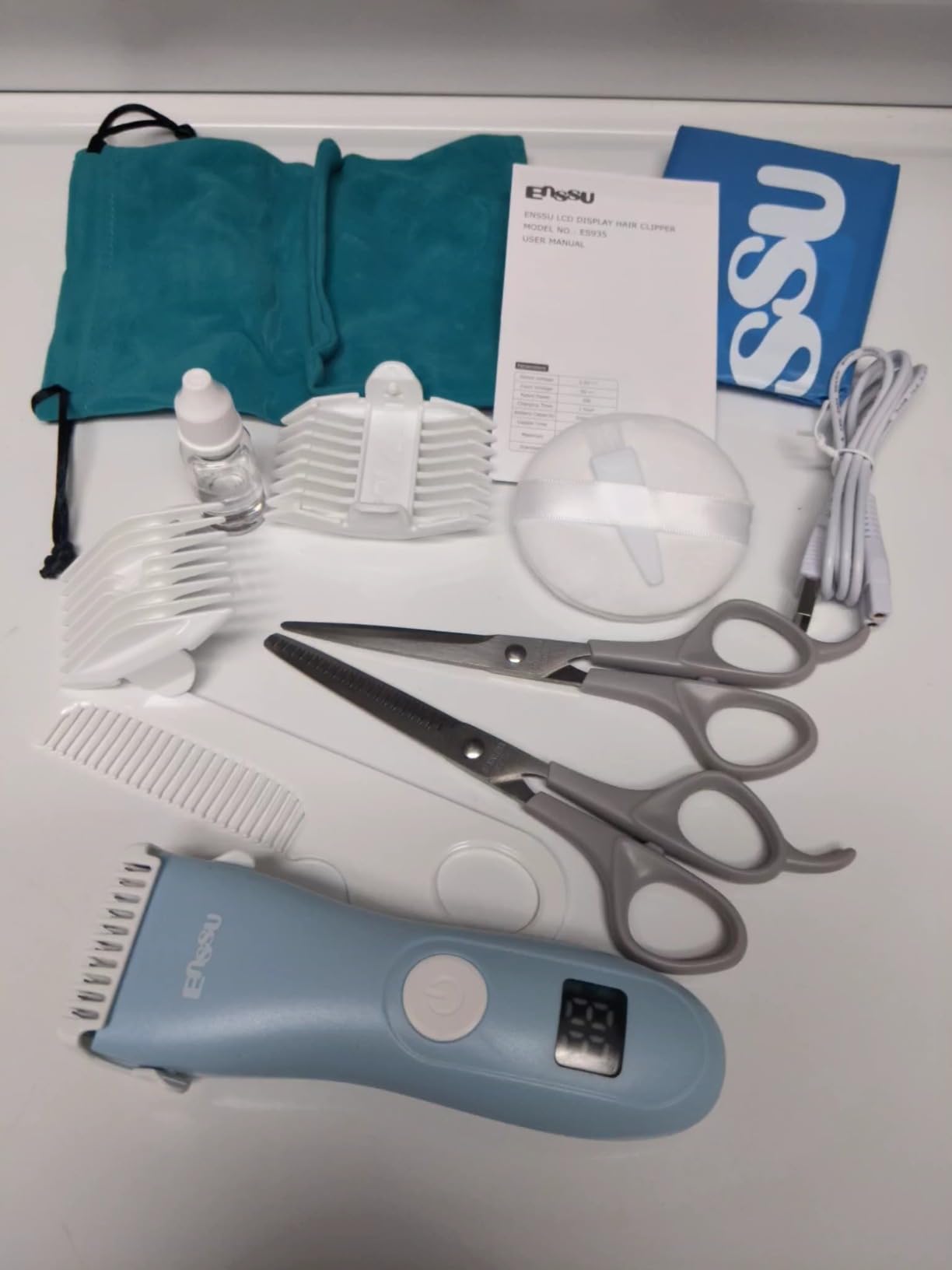 Baby Hair Clippers Low Noise Autism Hair Trimmer for Kids,Blue customer photo 2