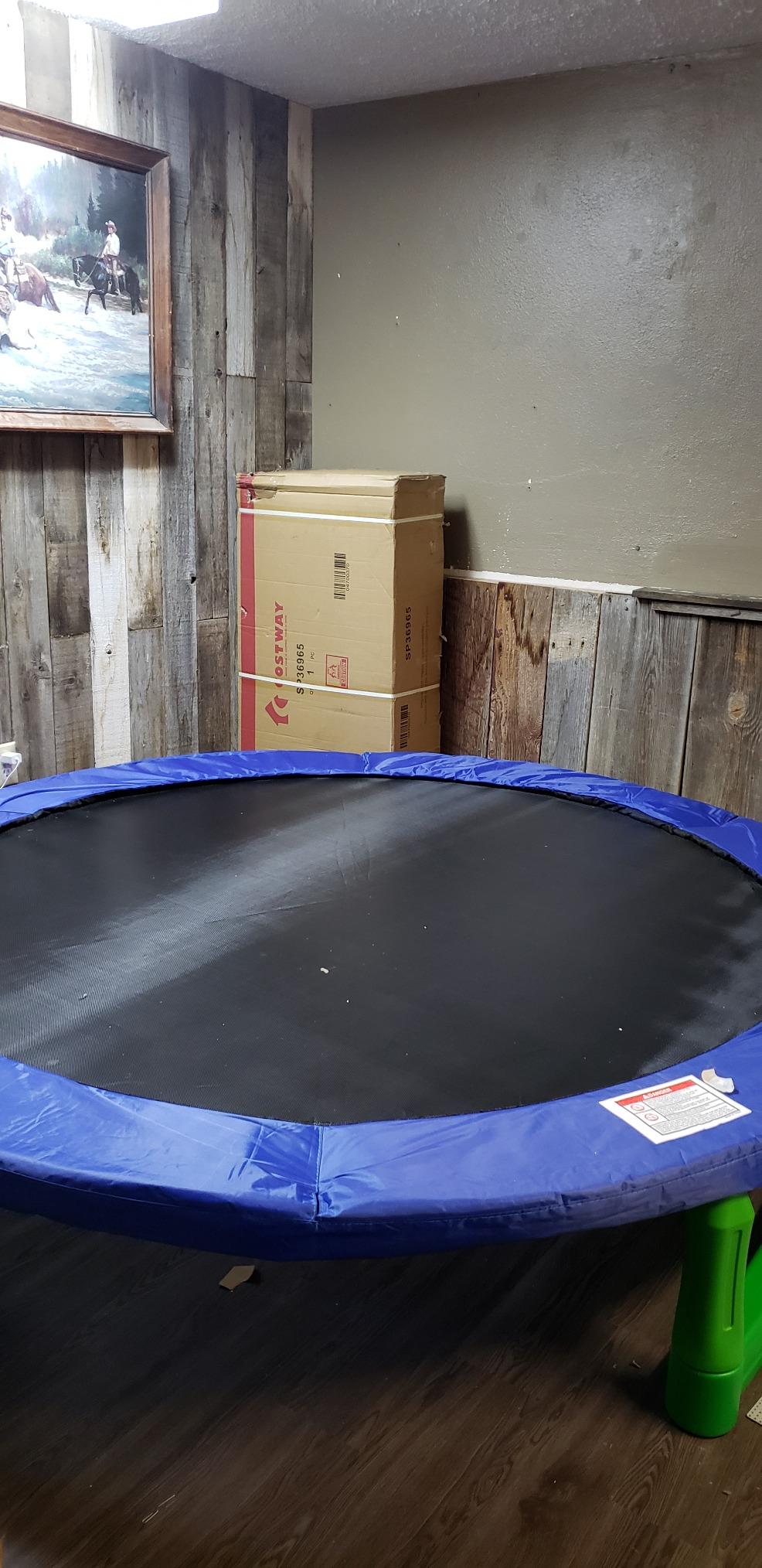 Giantex 7 Ft Trampoline for Kids, Heavy Duty Steel Frame Small Mini Toddler Trampoline, Great Gifts for Boys Girls, Outdoor Indoor Kids Trampoline with Net, for Age 3-8 customer photo 2