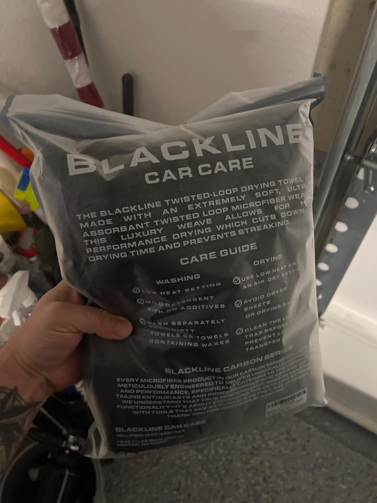 Blackline Microfiber Car Drying Towel 24