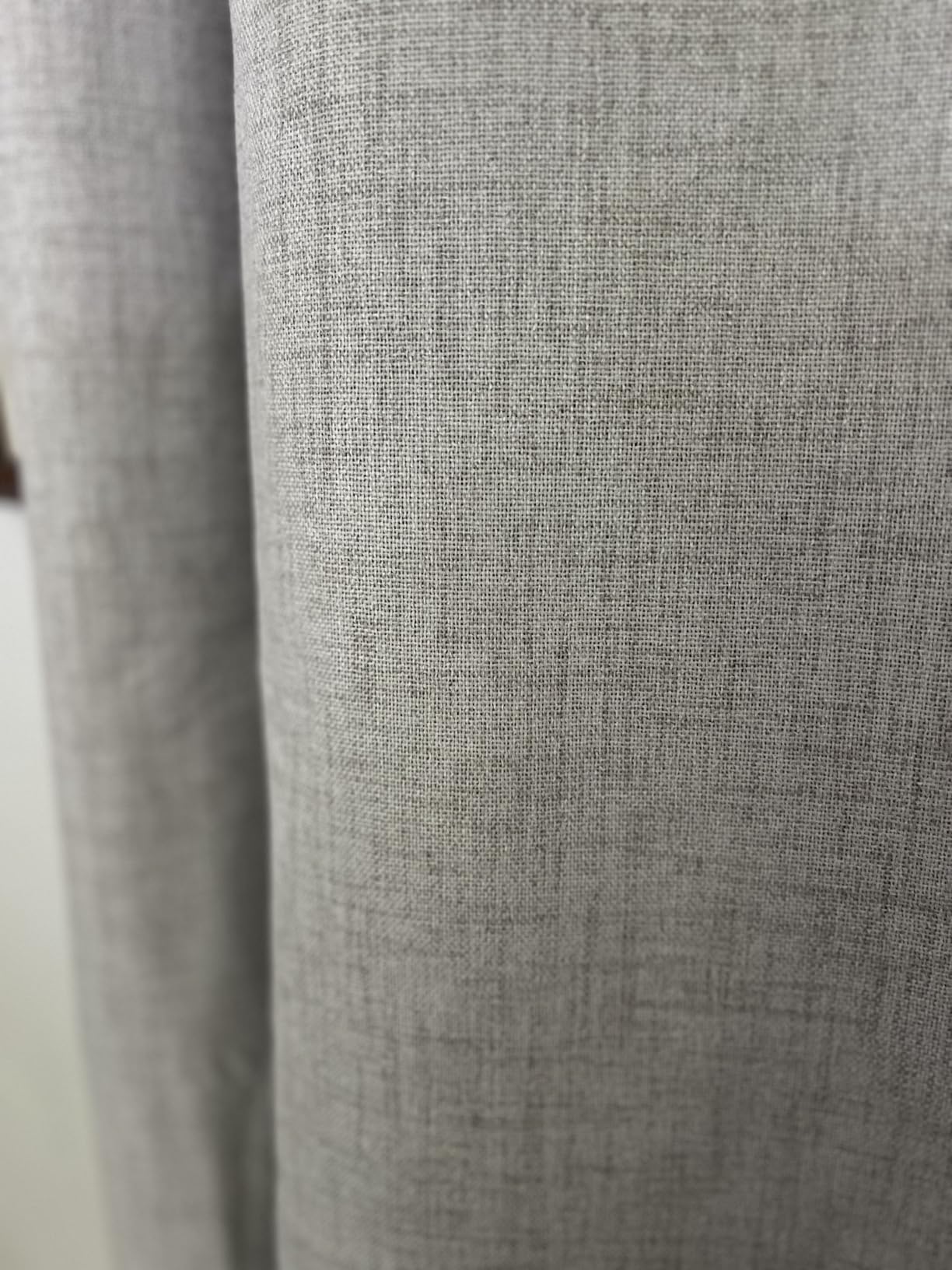 NICETOWN Natural 100% Blackout Linen Curtains 84 inch Long Burg for Living Room, 1 Pair, 52