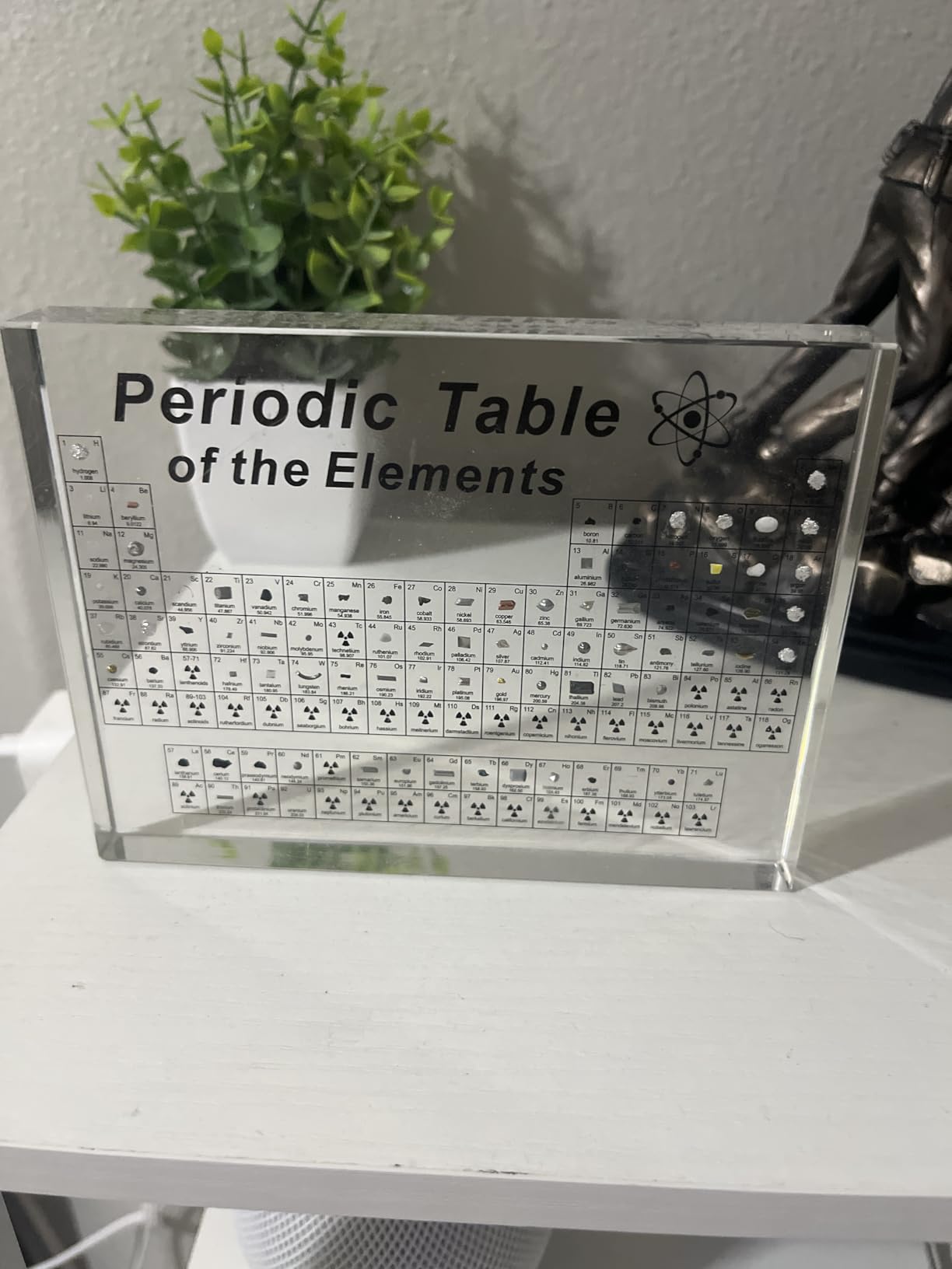 Periodic Table with Real Elements Inside, Acrylic 3D Periodic Table of Elements with Flannel Bag, Chemistry Gifts for Kids Adults Teacher customer photo 2