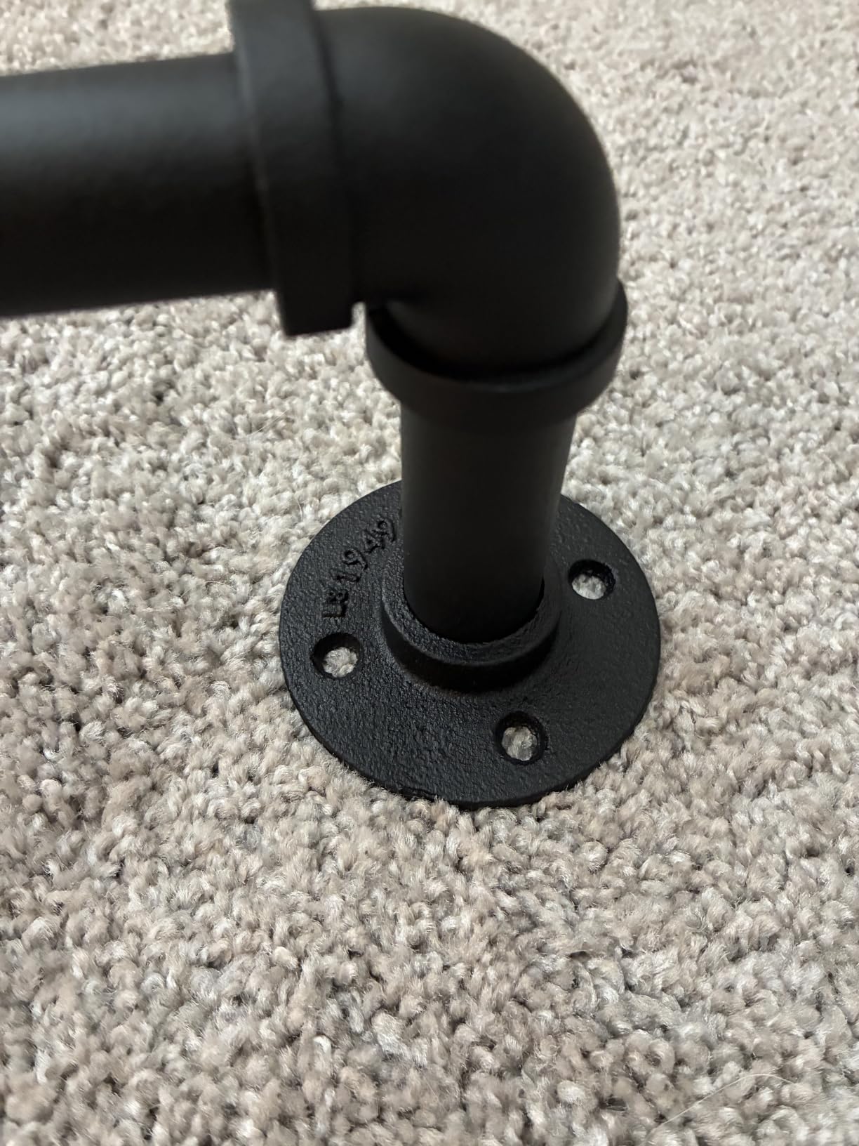 Zeerobee Curtain Rods 48-86 Inch, 1 Inch Industrial Black Curtain Rod customer photo 2