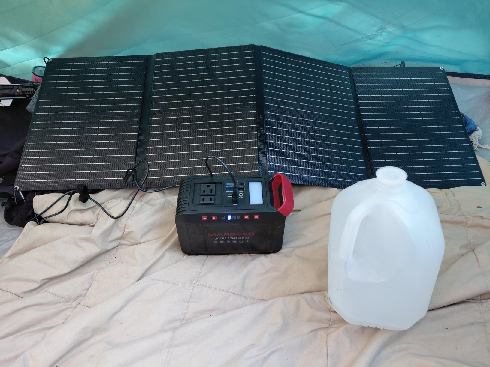 MARBERO 200W Portable Power Station 148Wh Camping Solar Generator Laptop Power Bank with AC Outlet 110V, DC, USB QC3.0, LED Flashlights for CPAP Home Outdoor Trip Emergency Backup customer photo 1