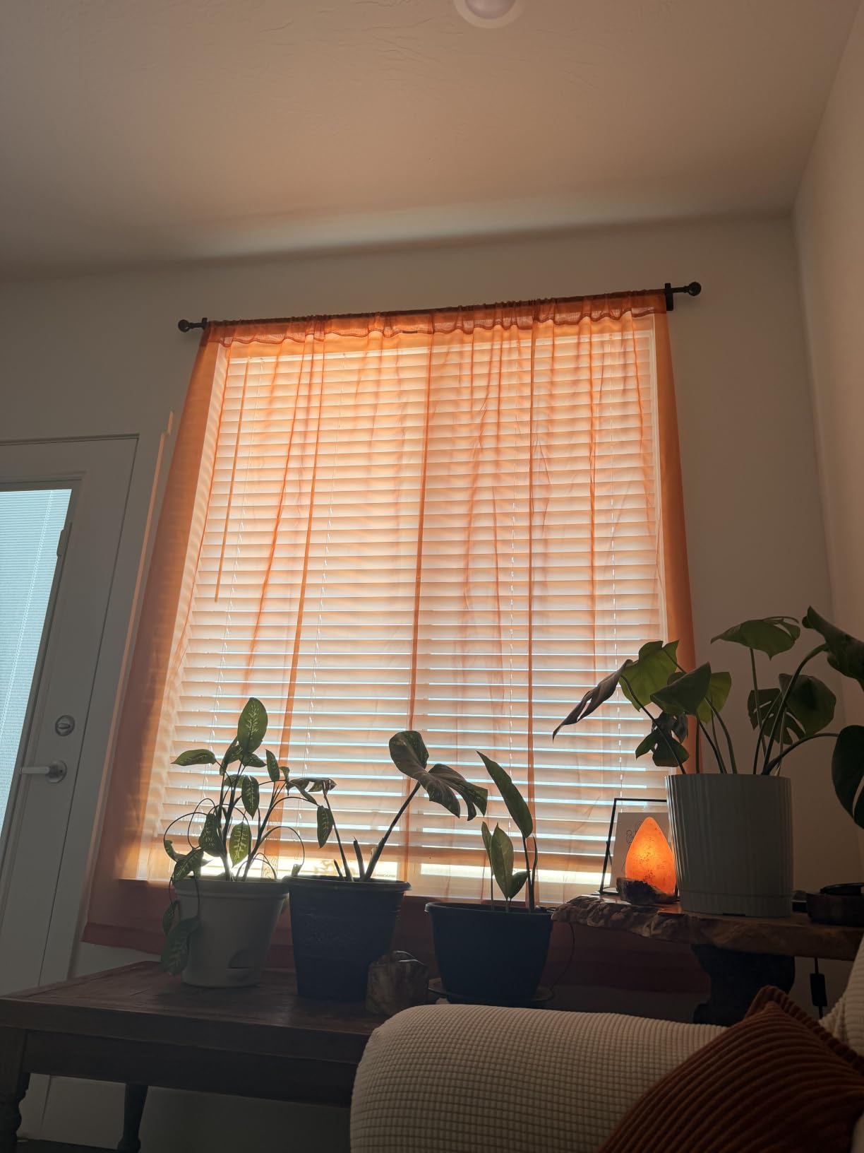 Chyhomenyc Ivory Sheer Curtains 96 Inch Length 2 Panels Set customer photo 1
