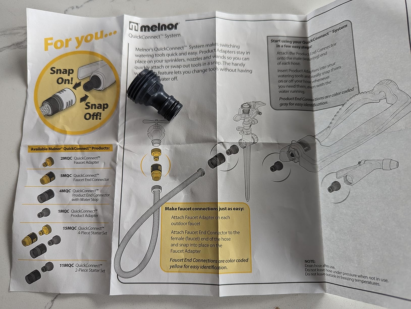 Melnor 65165AMZ XT Turbo Oscillating Sprinkler, 4,500 sq. ft., Quick Connect Bundle, 2-Way Adjustable, Black, Yellow customer photo 1